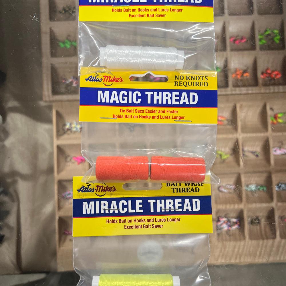 Atlas-Mike's Magic Thread packaging with orange bait thread spools