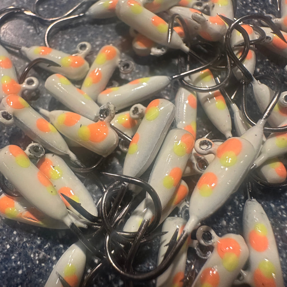 Candy Corn 1/16 oz Tube Jig 3x Strong #4 Voodoo Hook for Salmon & Steelhead image 0