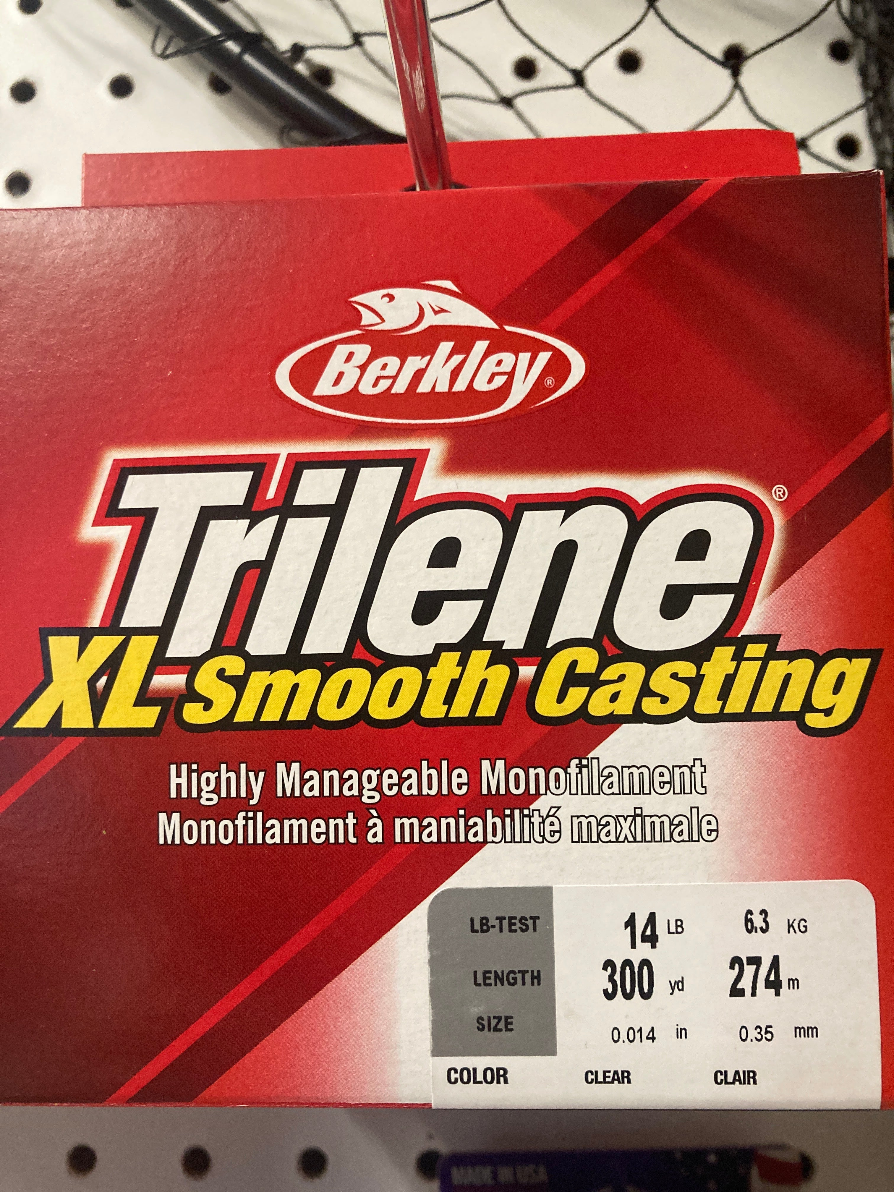 Berkley monofilament fishing line box, XL Smooth Casting, clear, 14 lb test