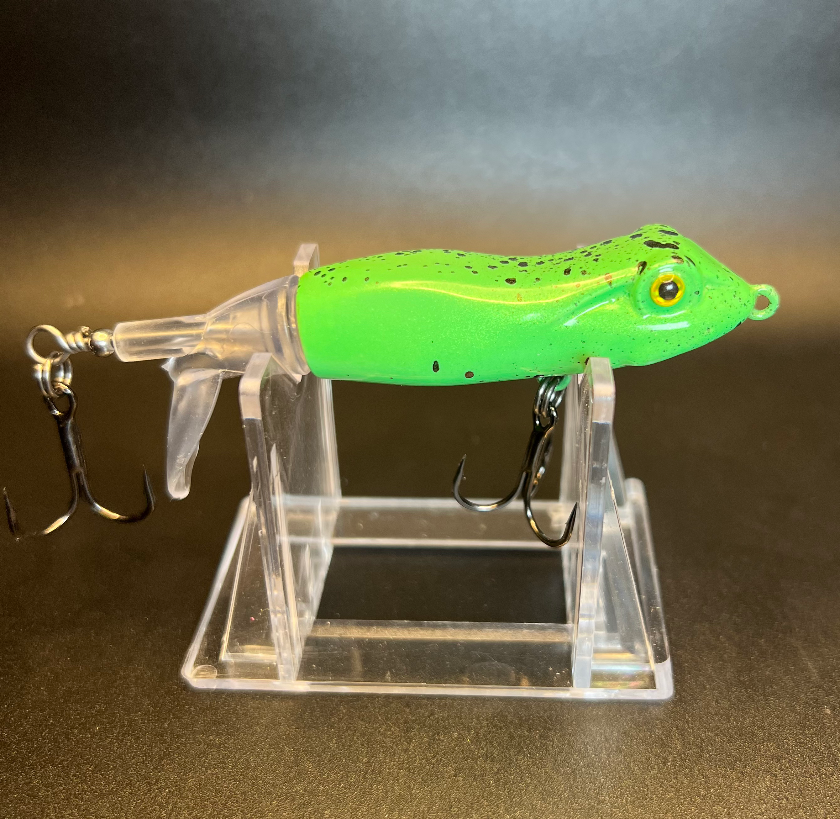 Froggernaut Flopper Plopper 90mm lure, bright green, 3x strong hooks