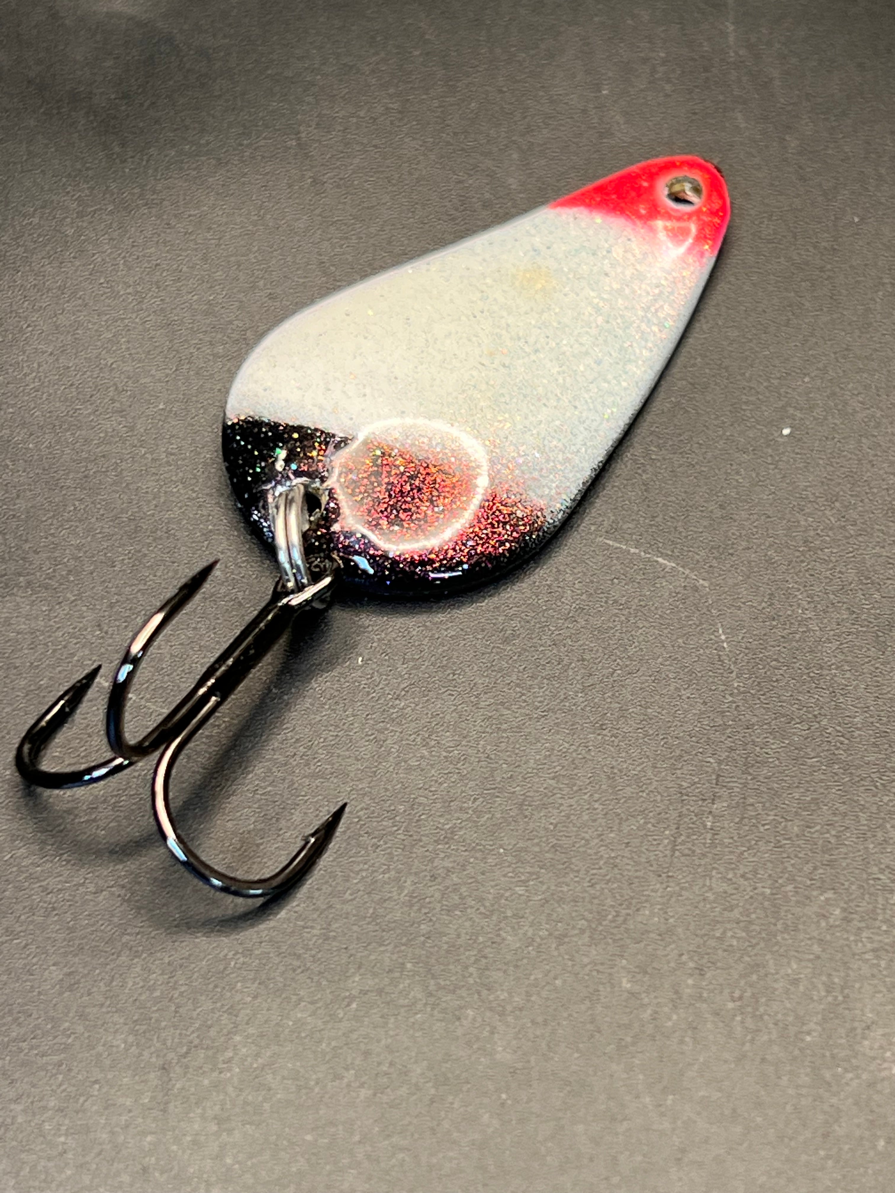 Pink n White Glow TJ Bobbler Casting Spoon