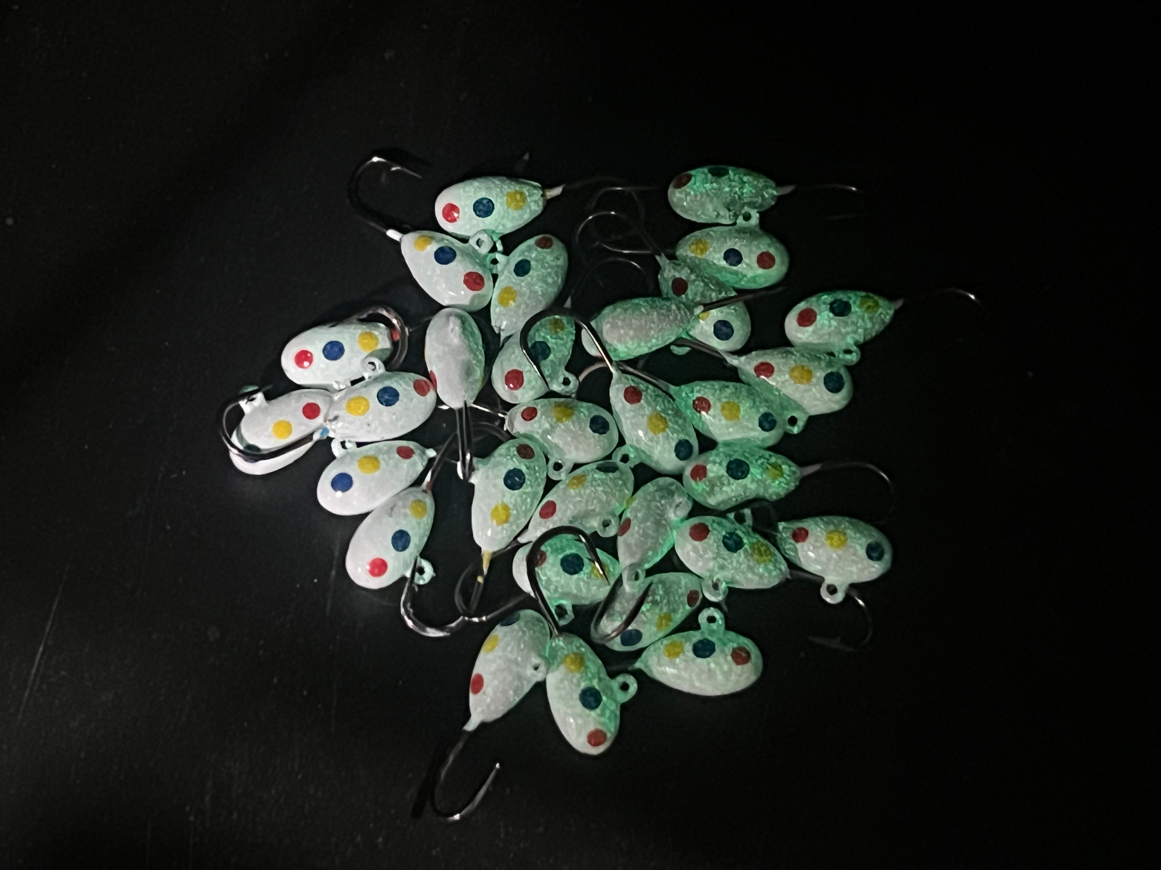 Onederbread UV Glow 1/16 Steelhead / Ice Jig #10 3x  strong Voodoo hook image 0