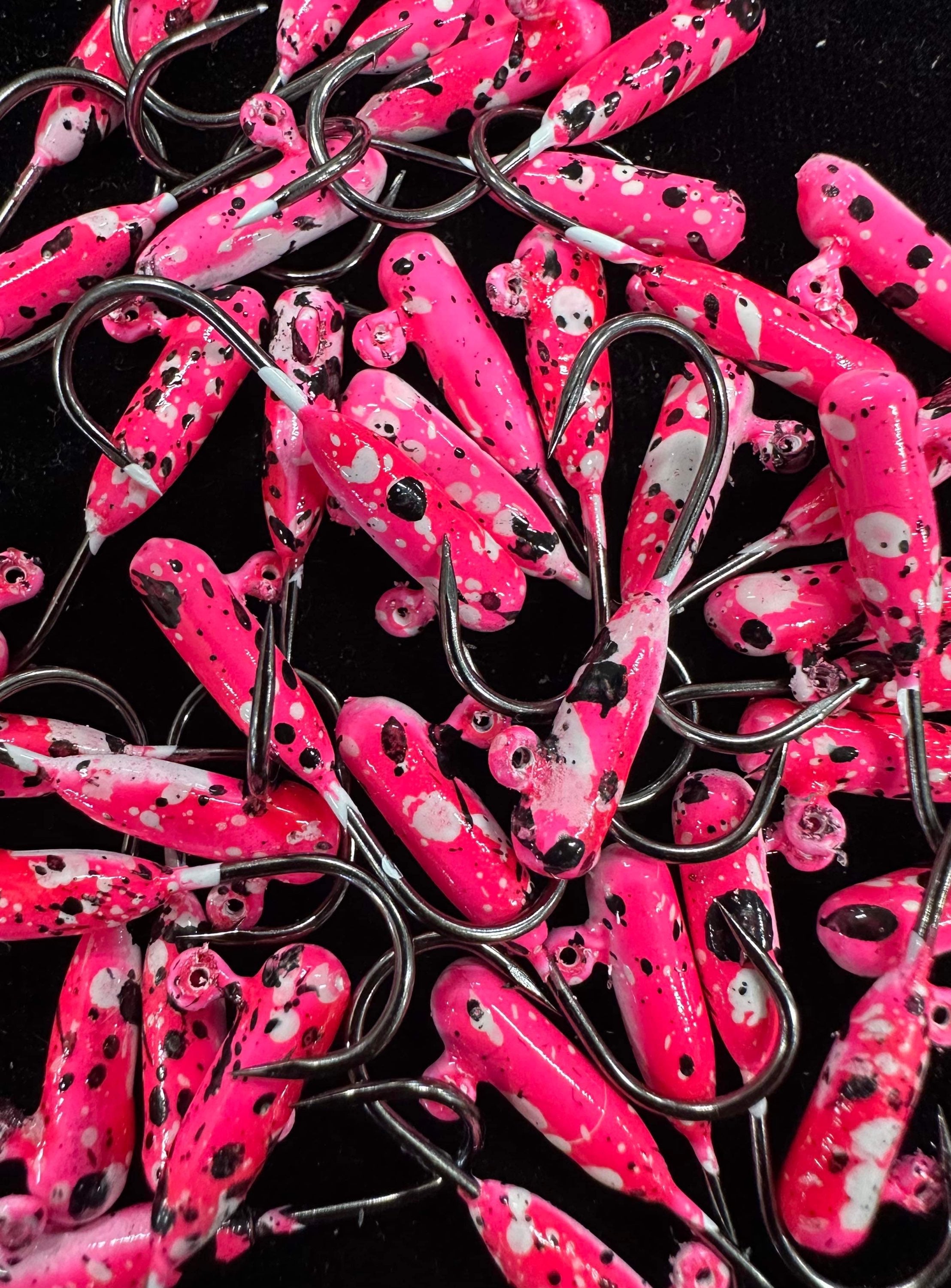 Pink Camo Splat UV  1/16oz Steelhead Tube Jig #4 3X Strong Voodoo Hook image 0