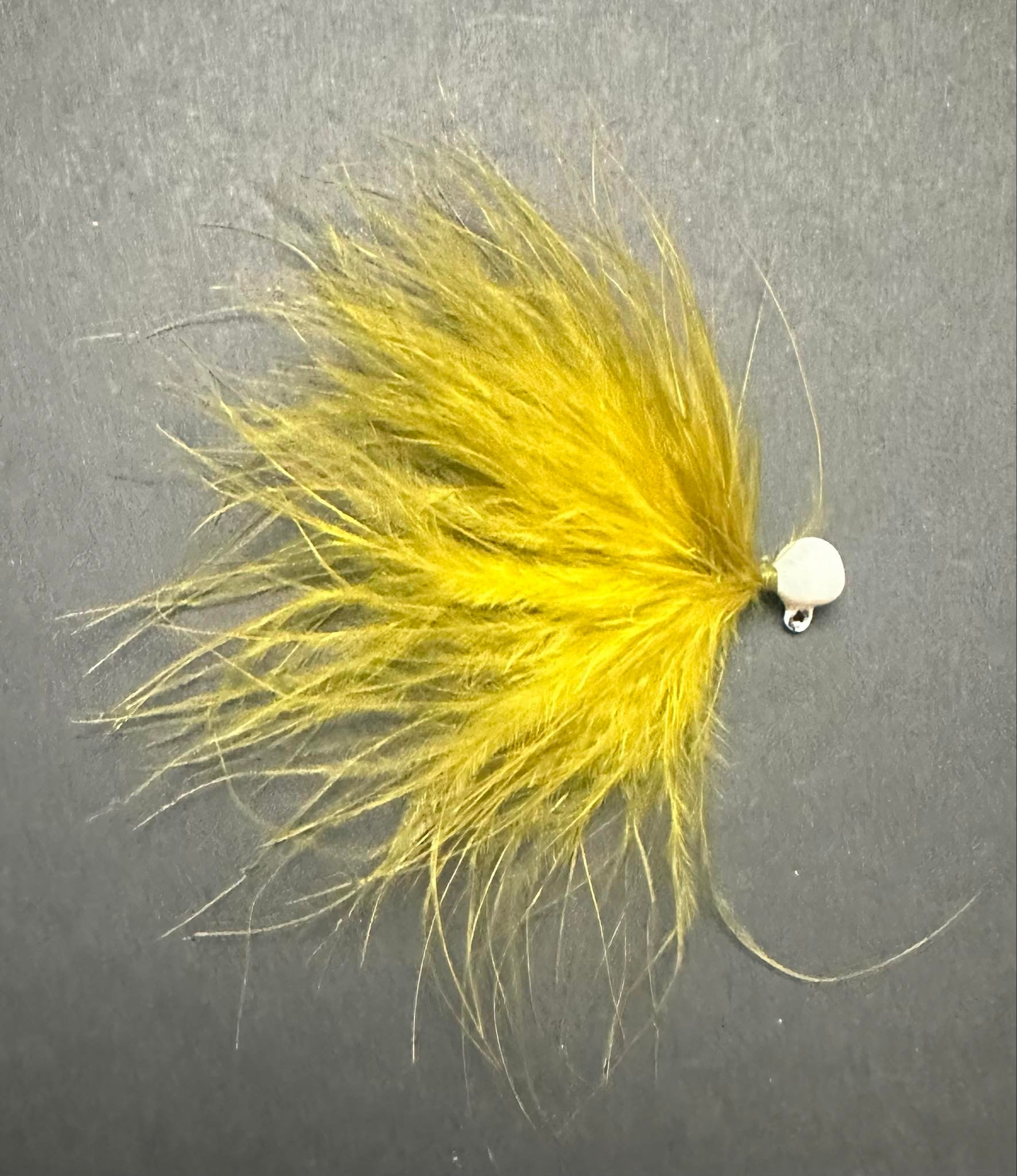 Olive Burger 1/8 oz Maribou Steelhead Jig  #1 Hook image 0