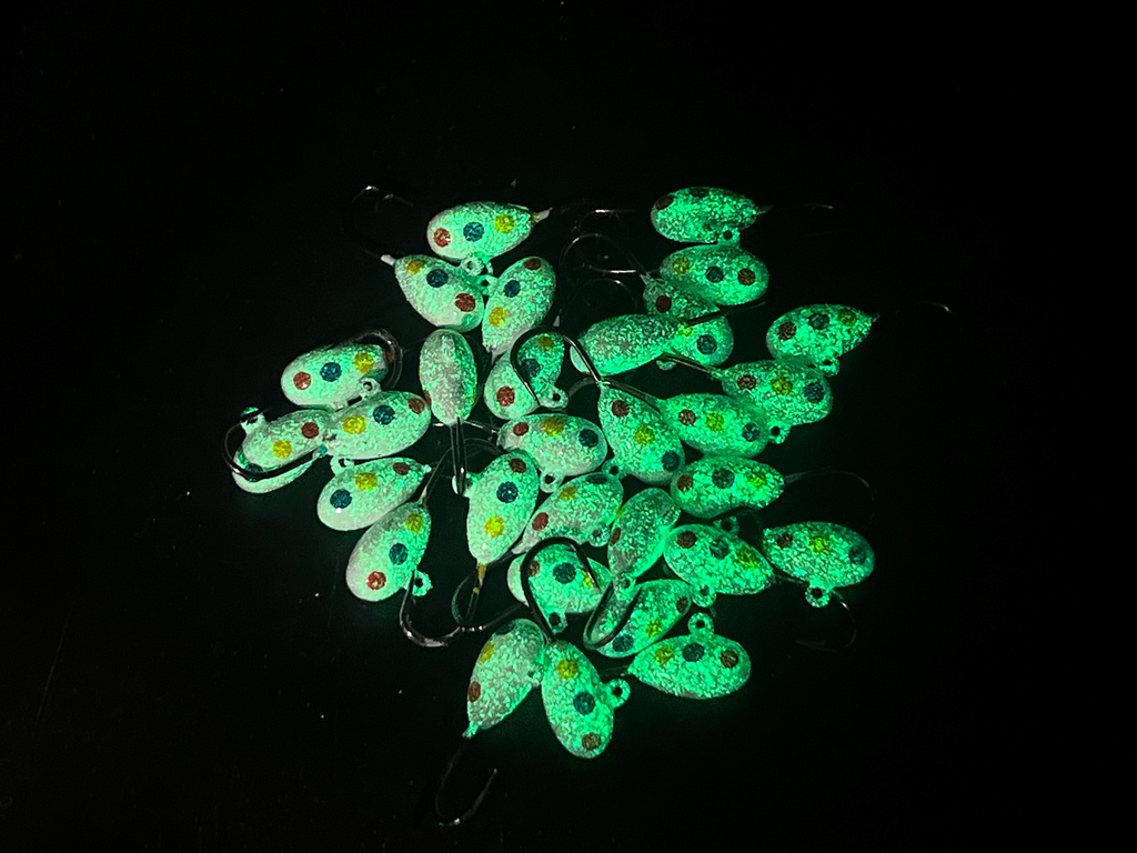 Onederbread UV Glow 1/16 Steelhead / Ice Jig #10 3x  strong Voodoo hook image 1