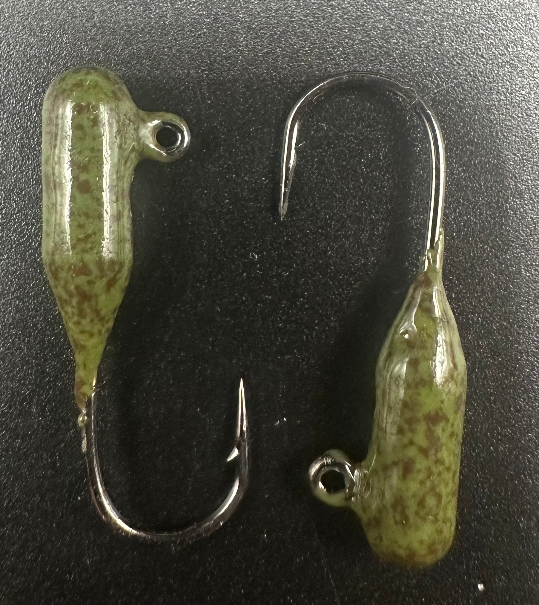Green Pumpkin Indestructible Paint  1/16oz Steelhead Tube Jig #4 3X Voodoo Hook image 1