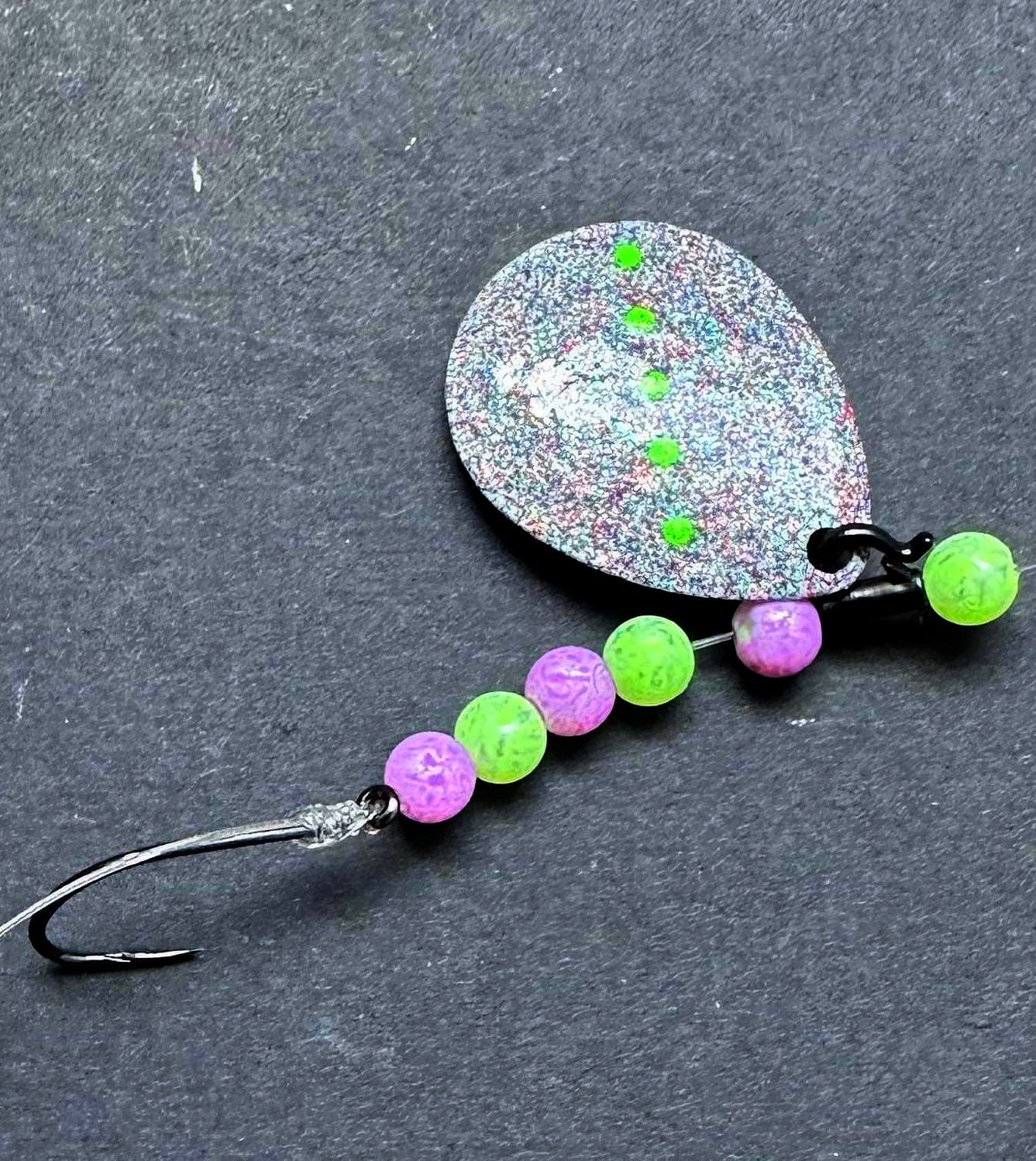  Glitter Bug Glow in the dark Crawler Harness With #4 blade & Owner hooks image 0