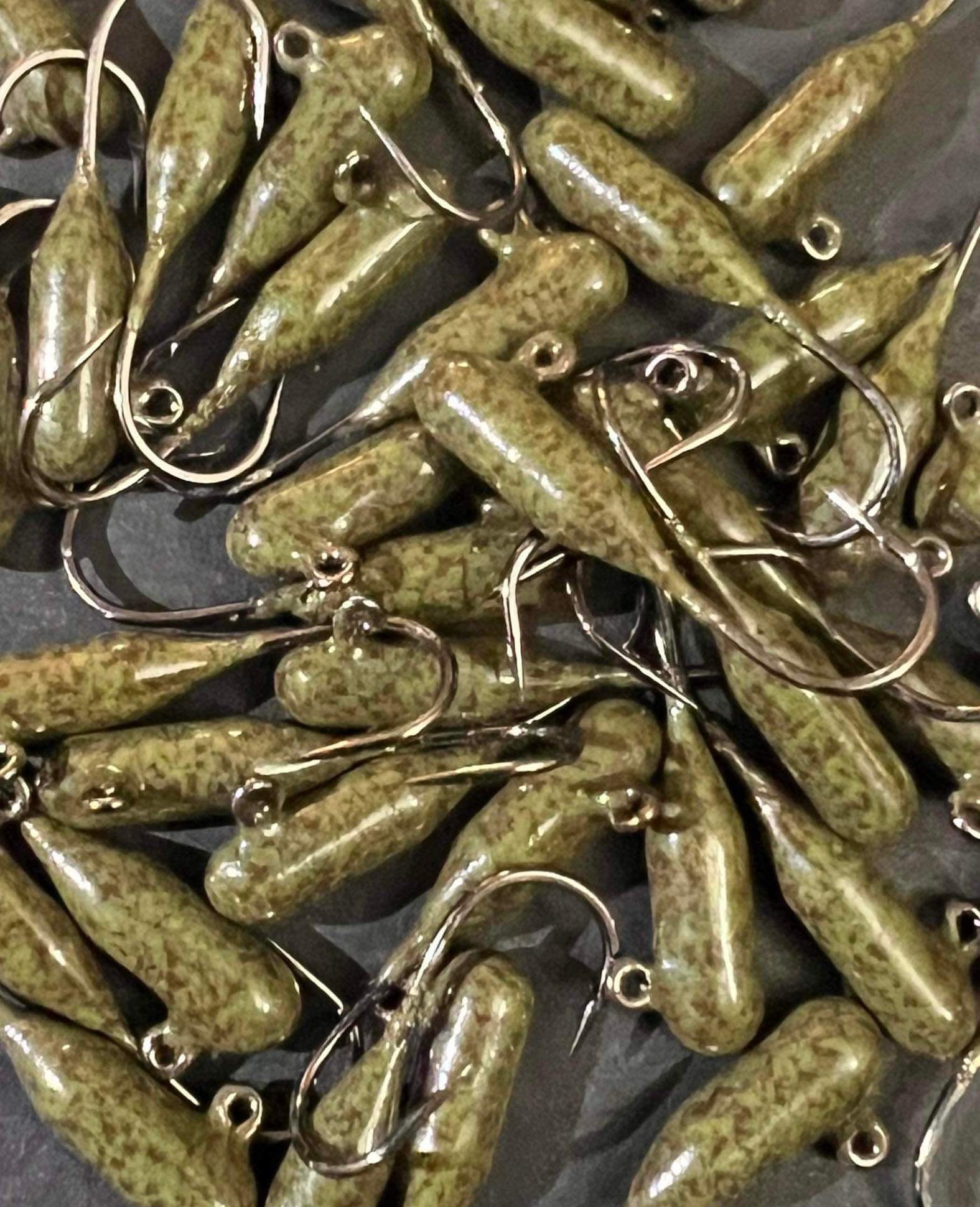 Green Pumpkin Indestructible Paint  1/16oz Steelhead Tube Jig #4 3X Voodoo Hook image 0