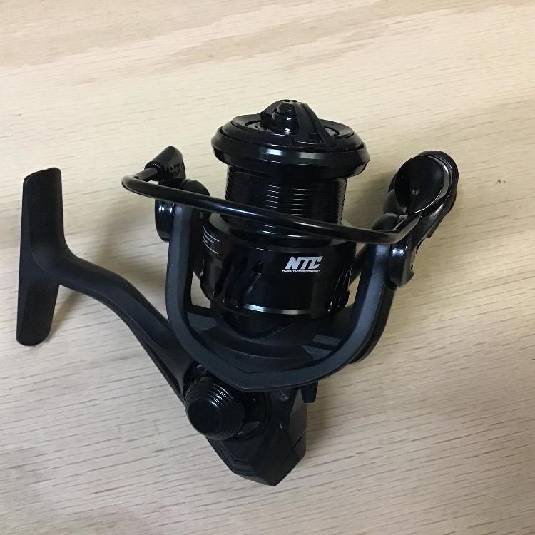 Nova Tackle NTX 1000s spinning reel, black spool and foldable handle