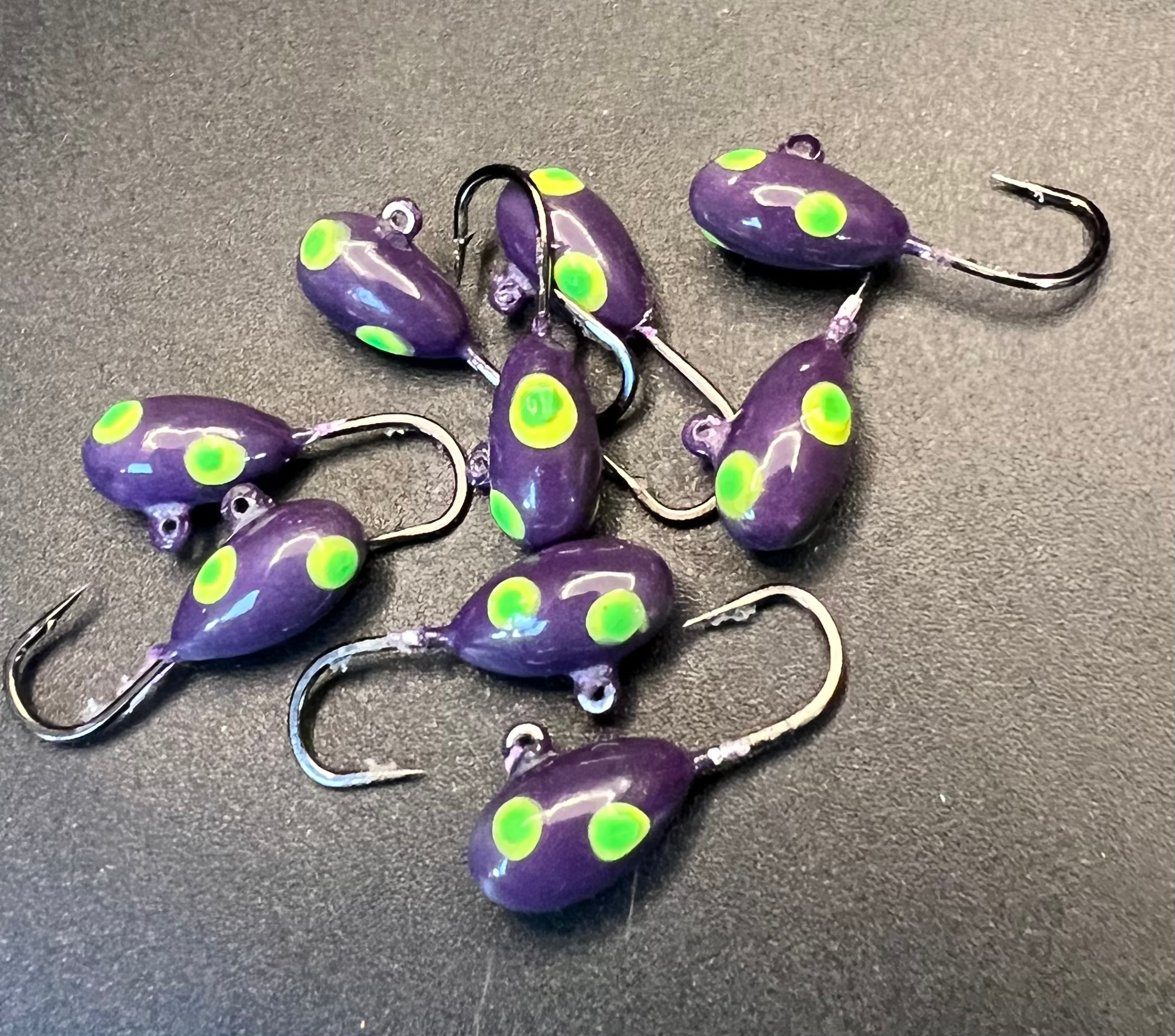 Uranium UV Glow 1/16 Steelhead / Ice Jig #10 3x  strong Voodoo hook image 0