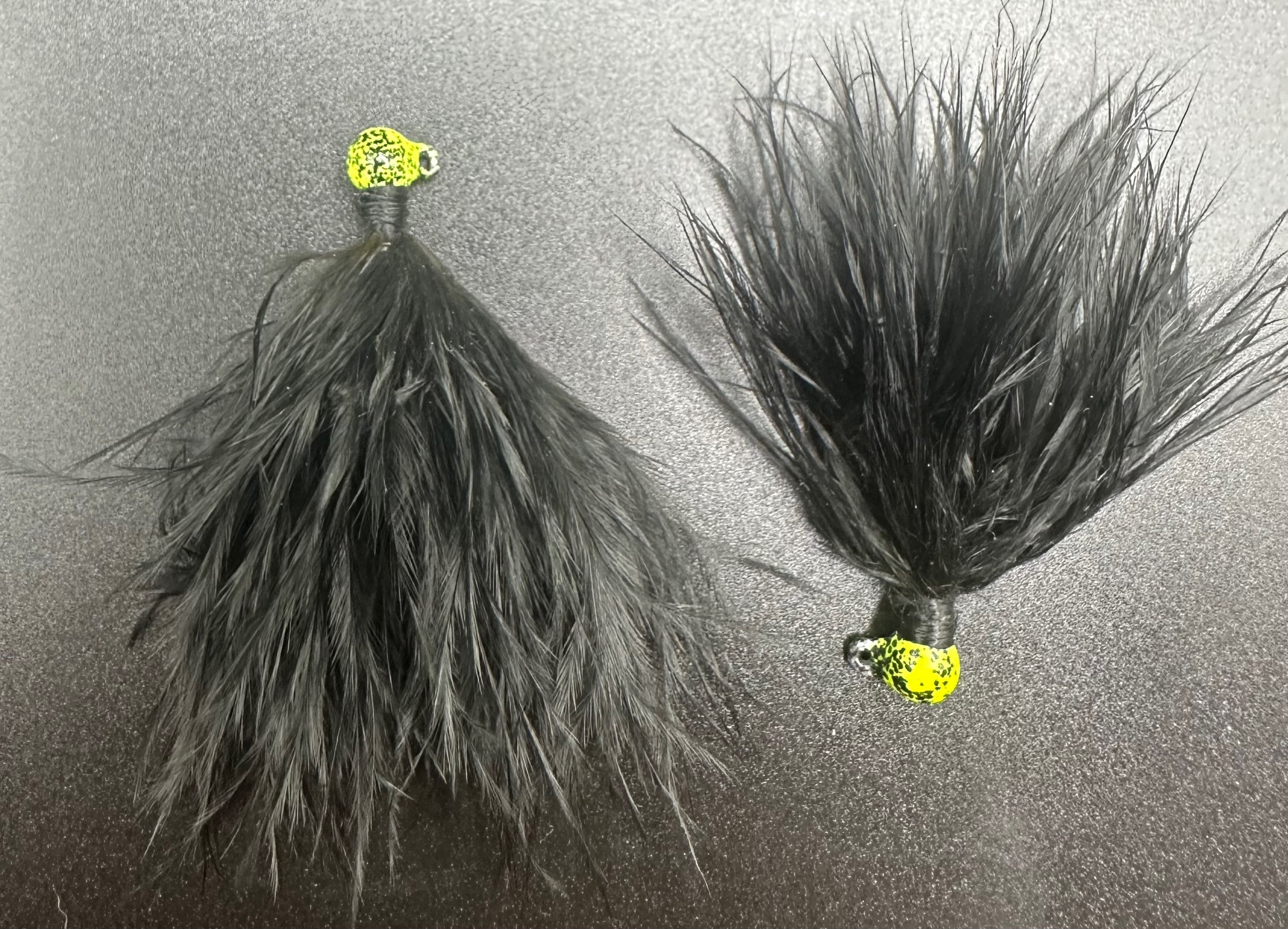 Hairy Lemon Pepper 1/32 oz Maribou Steelhead Jig  #4 Hook image 1