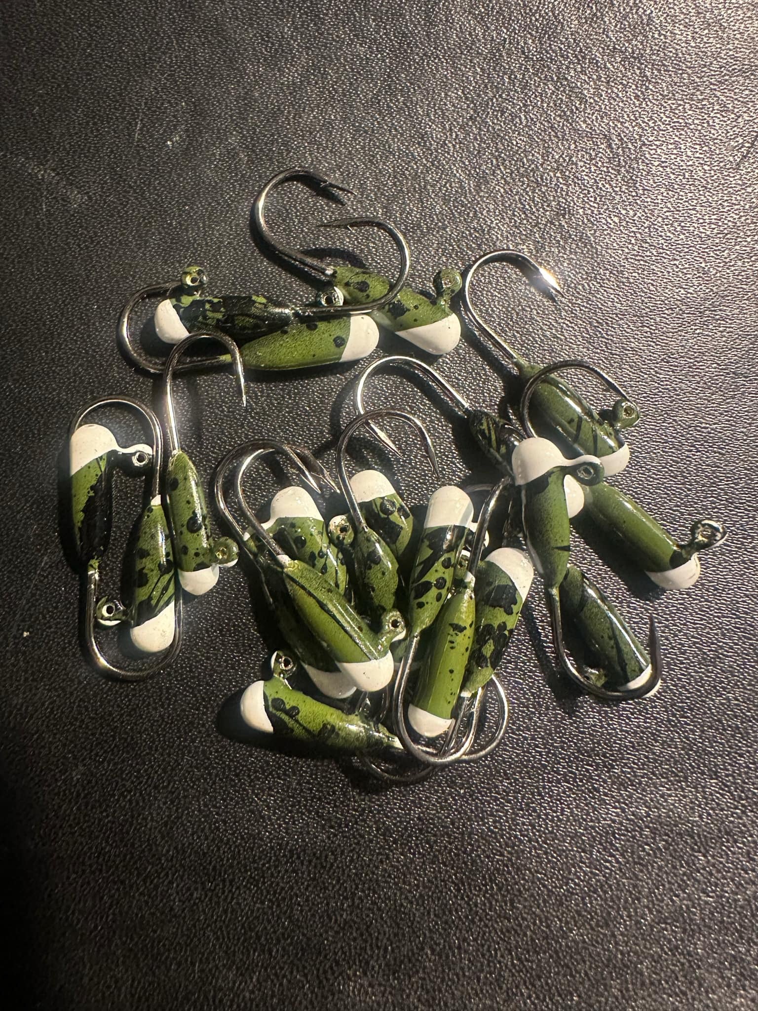 Olive Burger UV  Steelhead Tube Jig #4 3X Strong Voodoo Hook image 0