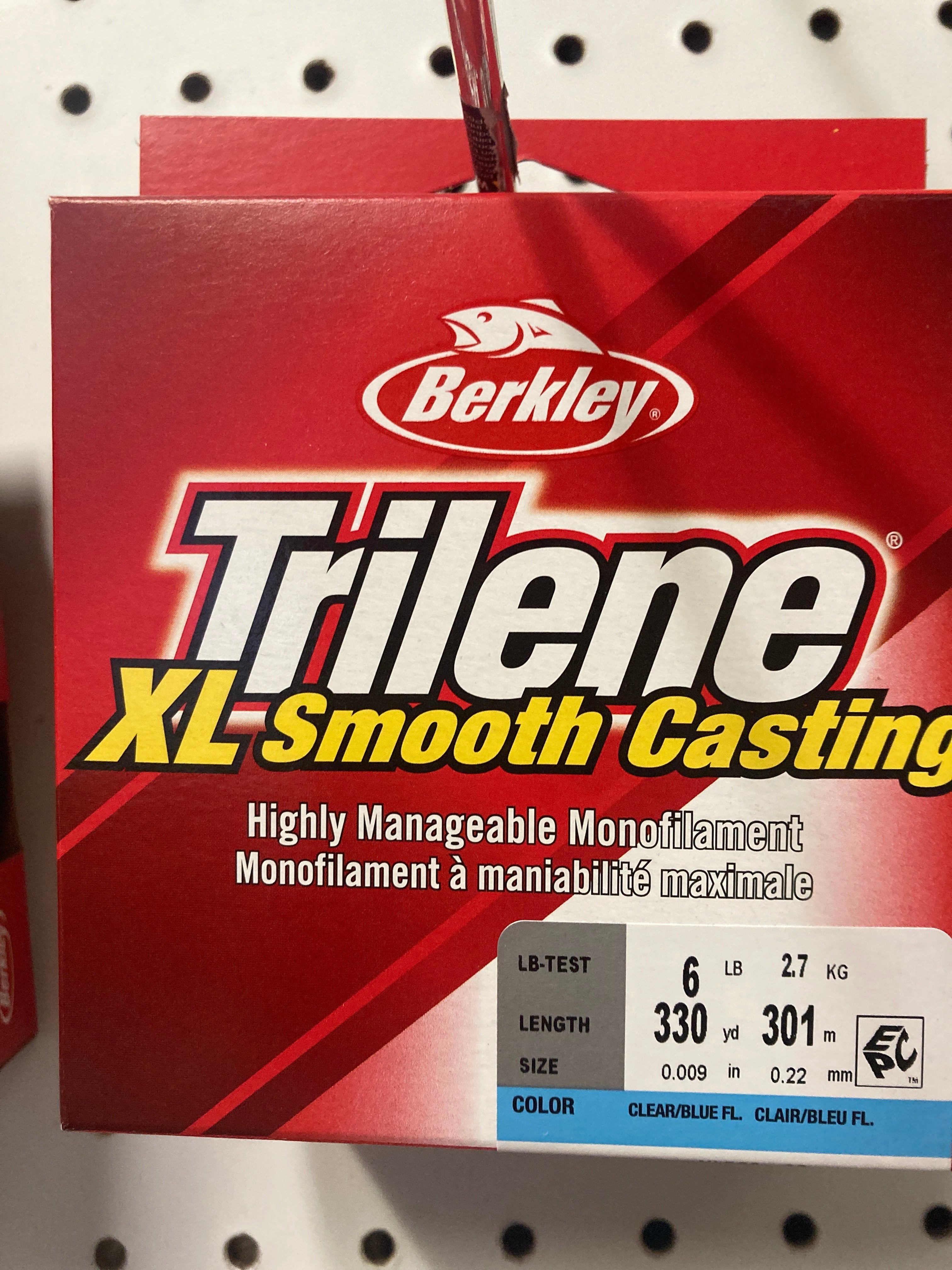 Berkley monofilament fishing line box, XL Smooth Casting, clear, 6 lb test