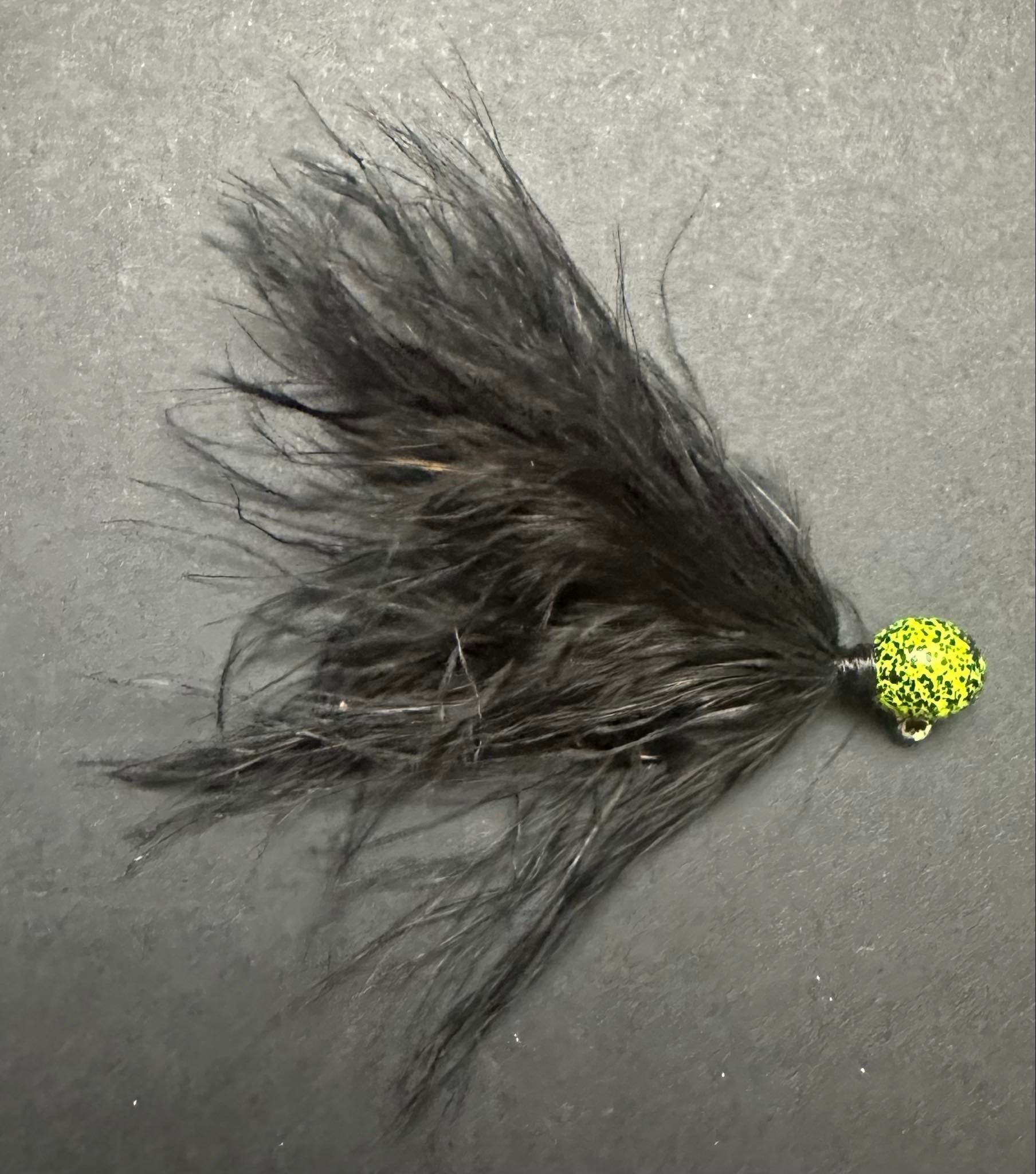 Hairy Lemon Pepper 1/16 oz Maribou Steelhead Jig  #4 Hook image 0
