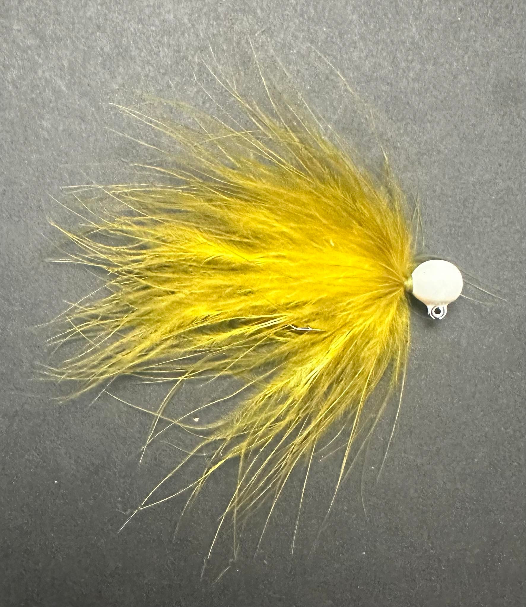 Olive Burger 1/4 oz Maribou Steelhead Jig  #1 Hook image 0