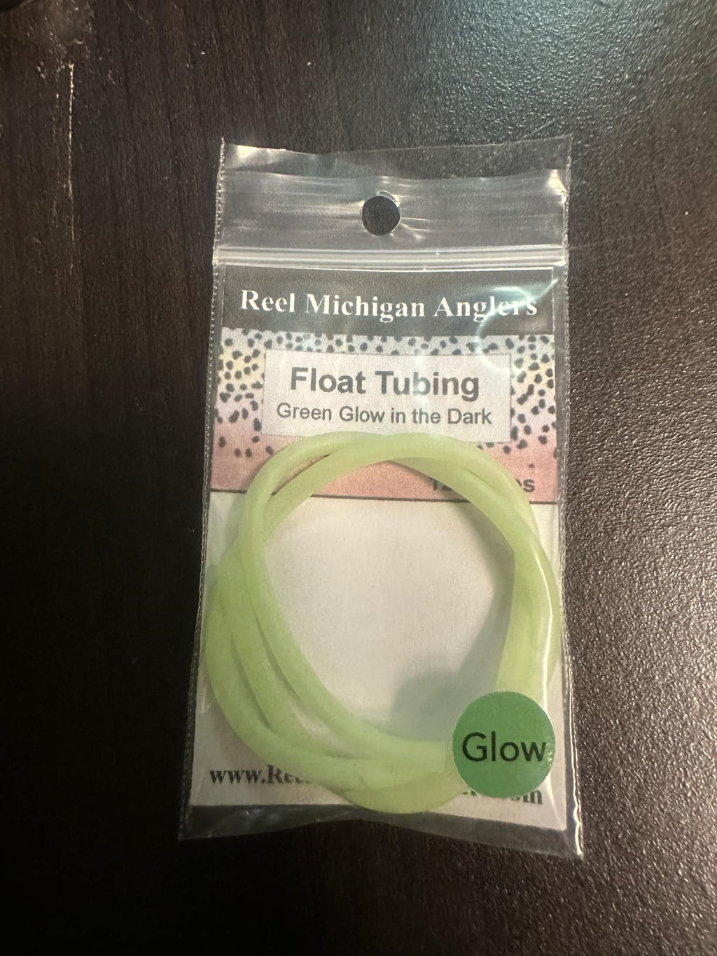Float Tubing green glow-in-the-dark tubing in clear package