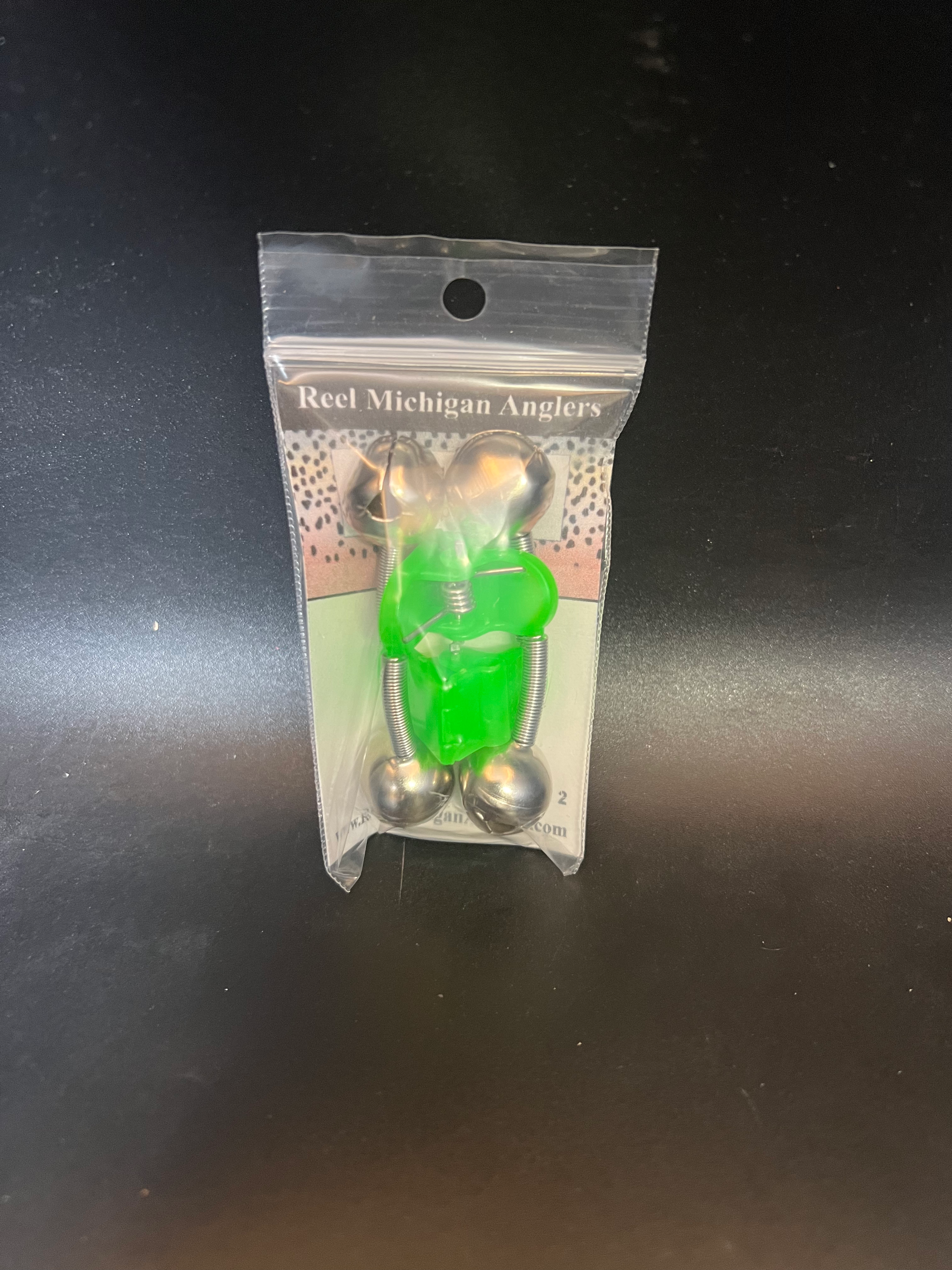 Green bite detection bells, 2-pack in retail package