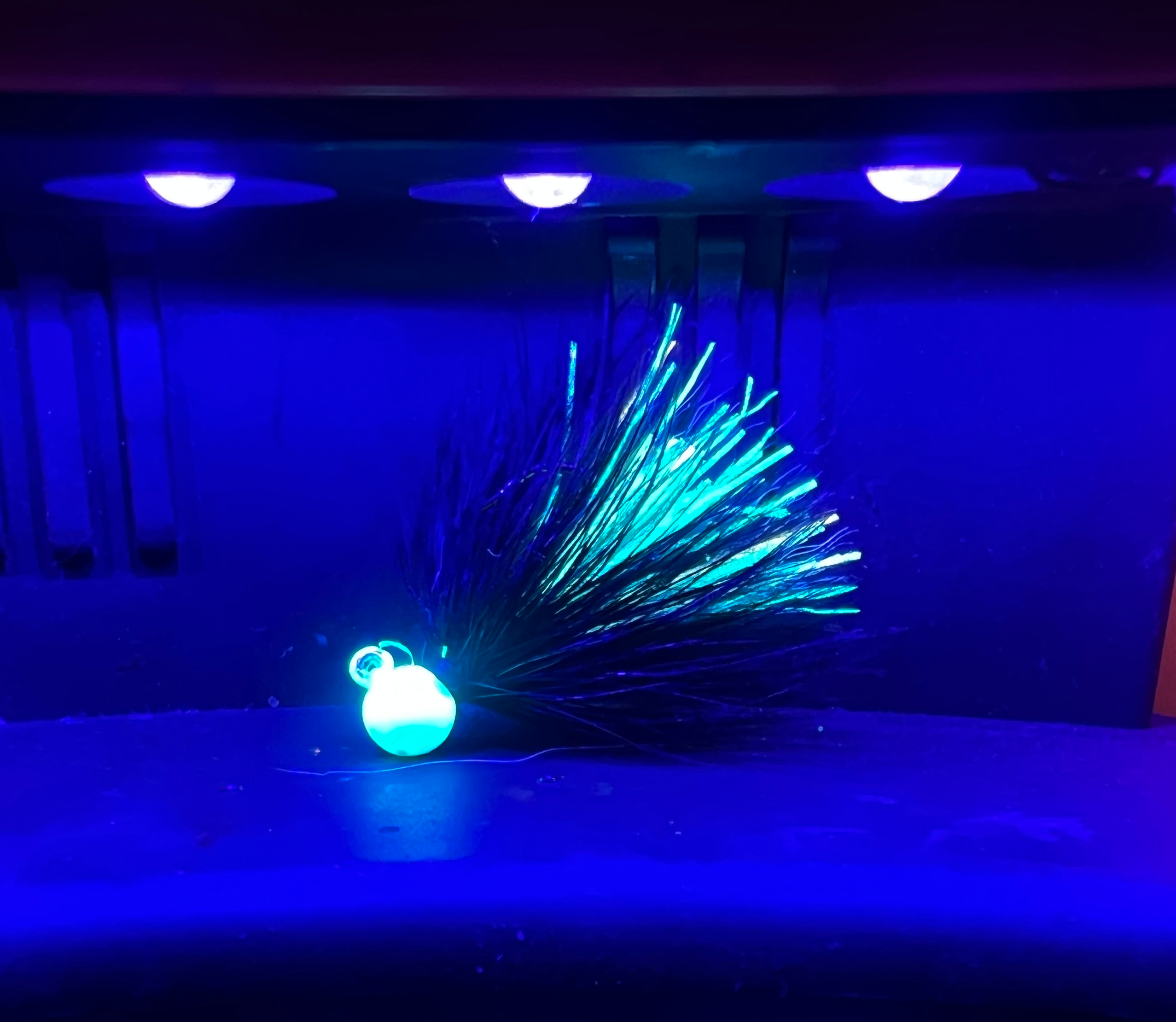 Ecto Cooler 1/32 oz  Glow In The Dark UV Steelhead Hair Jig  #4  3x Strong Hook image 1