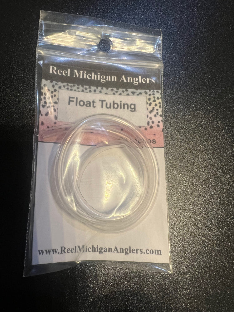 Clear float tubing spool in clear plastic package, RMA Tackle Co.