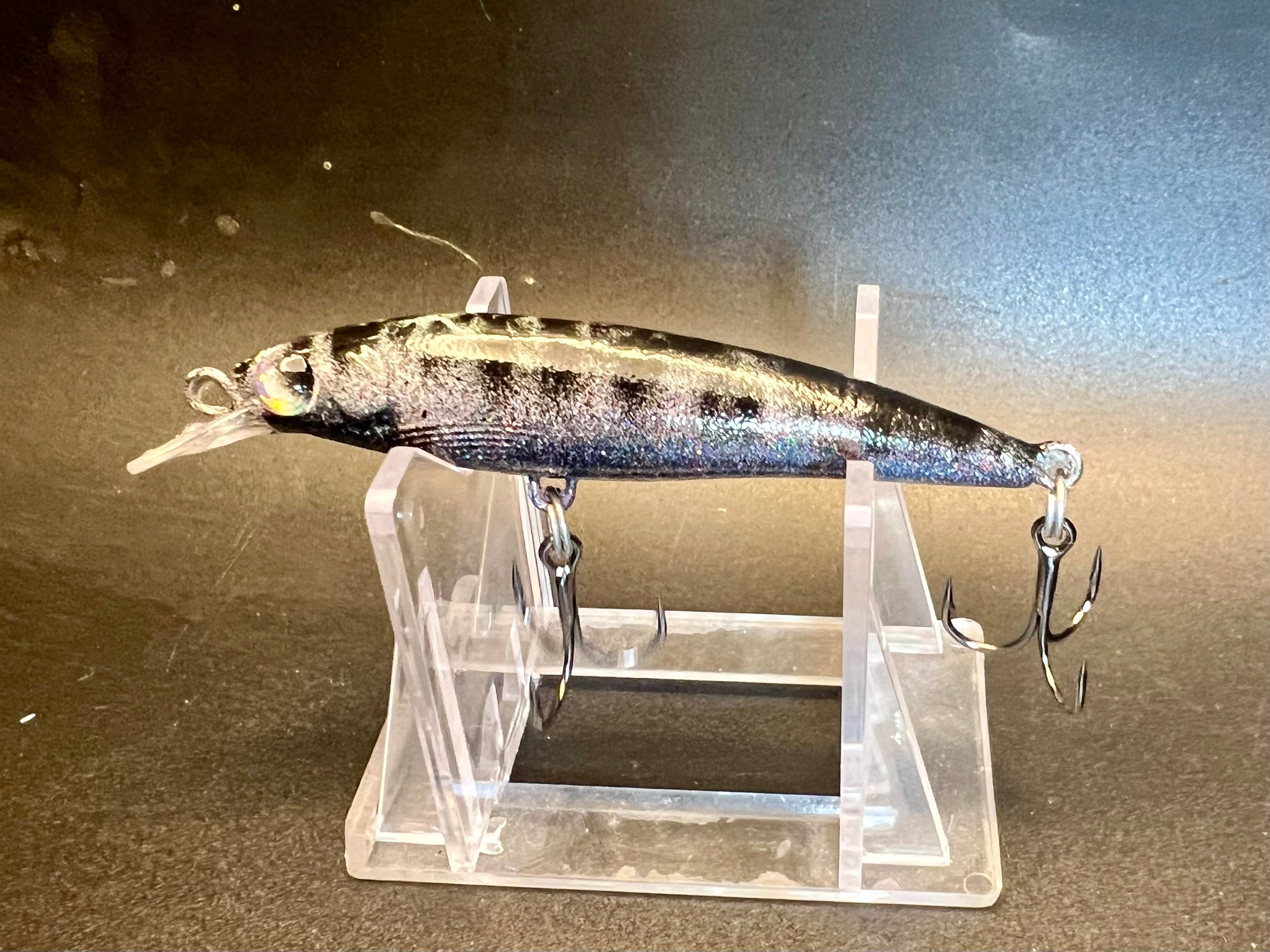 EX-Rapper Slashbait 3 inch lure, blue-silver body with lip and treble hook