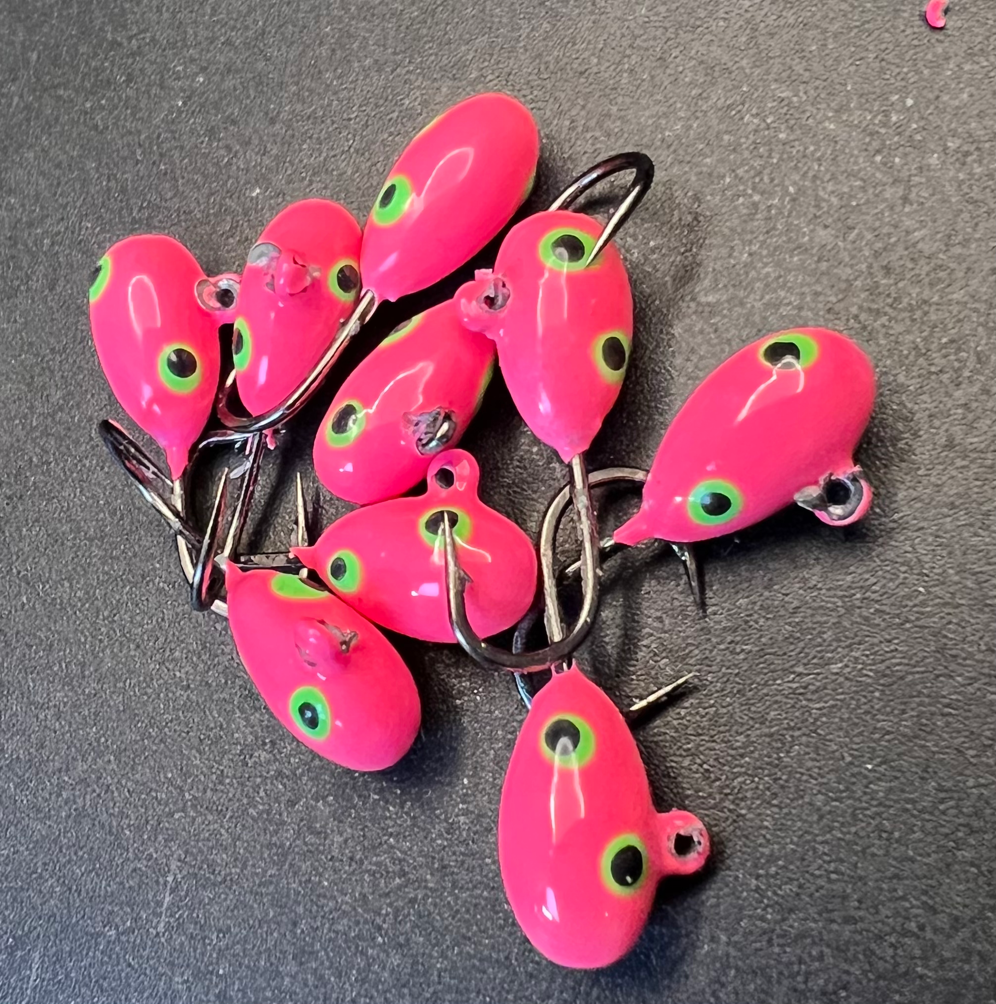 Neptunium UV Glow 1/16 Steelhead / Ice Jig #10 3x  strong Voodoo hook image 0