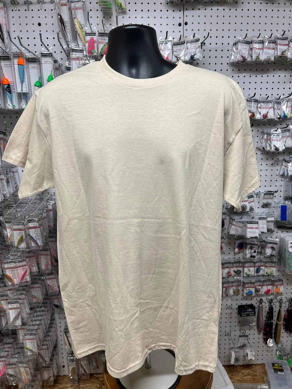 Large RMA T-Shirt, cream short-sleeve crew neck