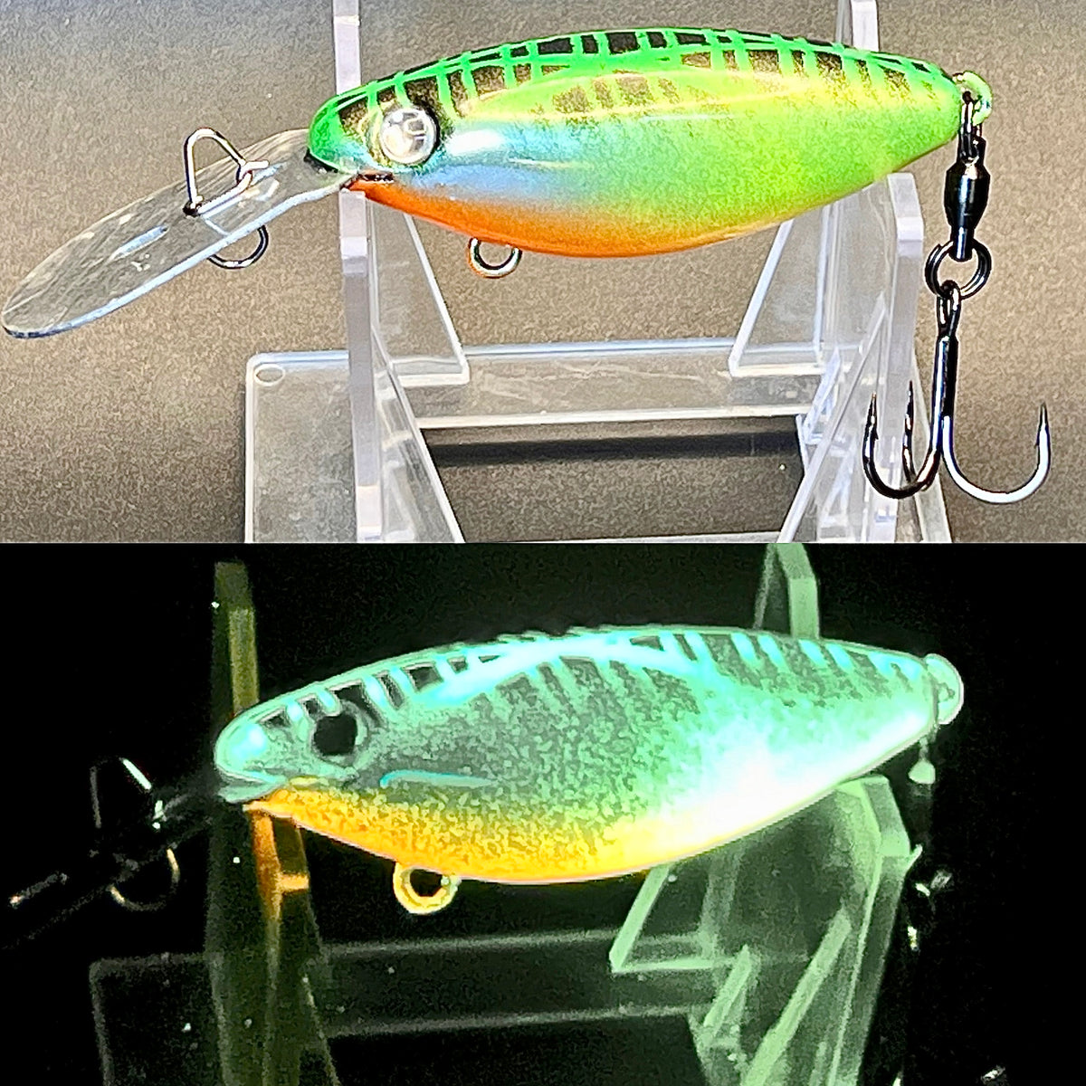 Tiger Kang UV Not A Tot Rattling Trolling Plug 3x strong hook