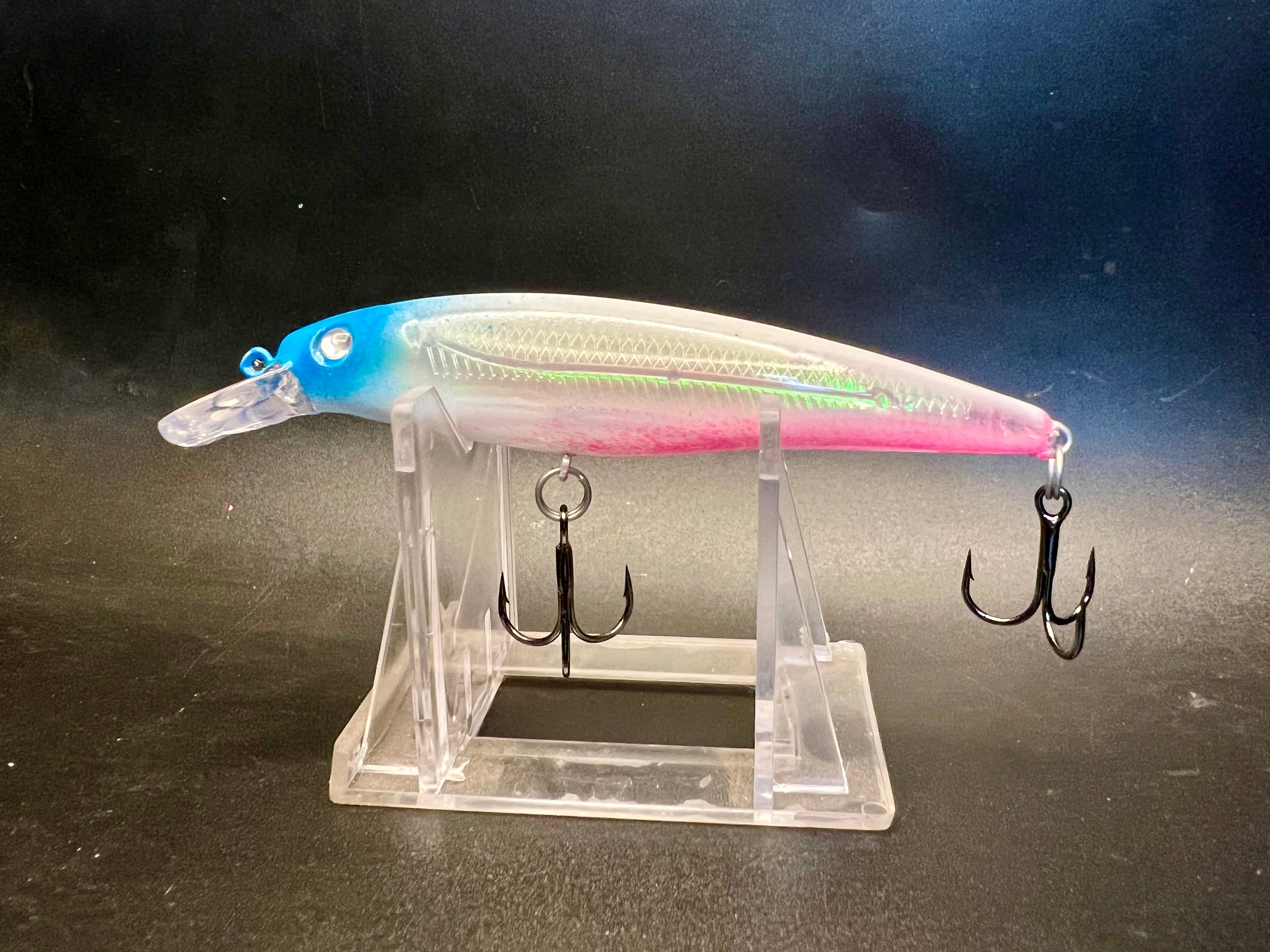 Ice Spice EX-Rapper Slashbait 4 inch lure, blue head and pink body, two treble hooks