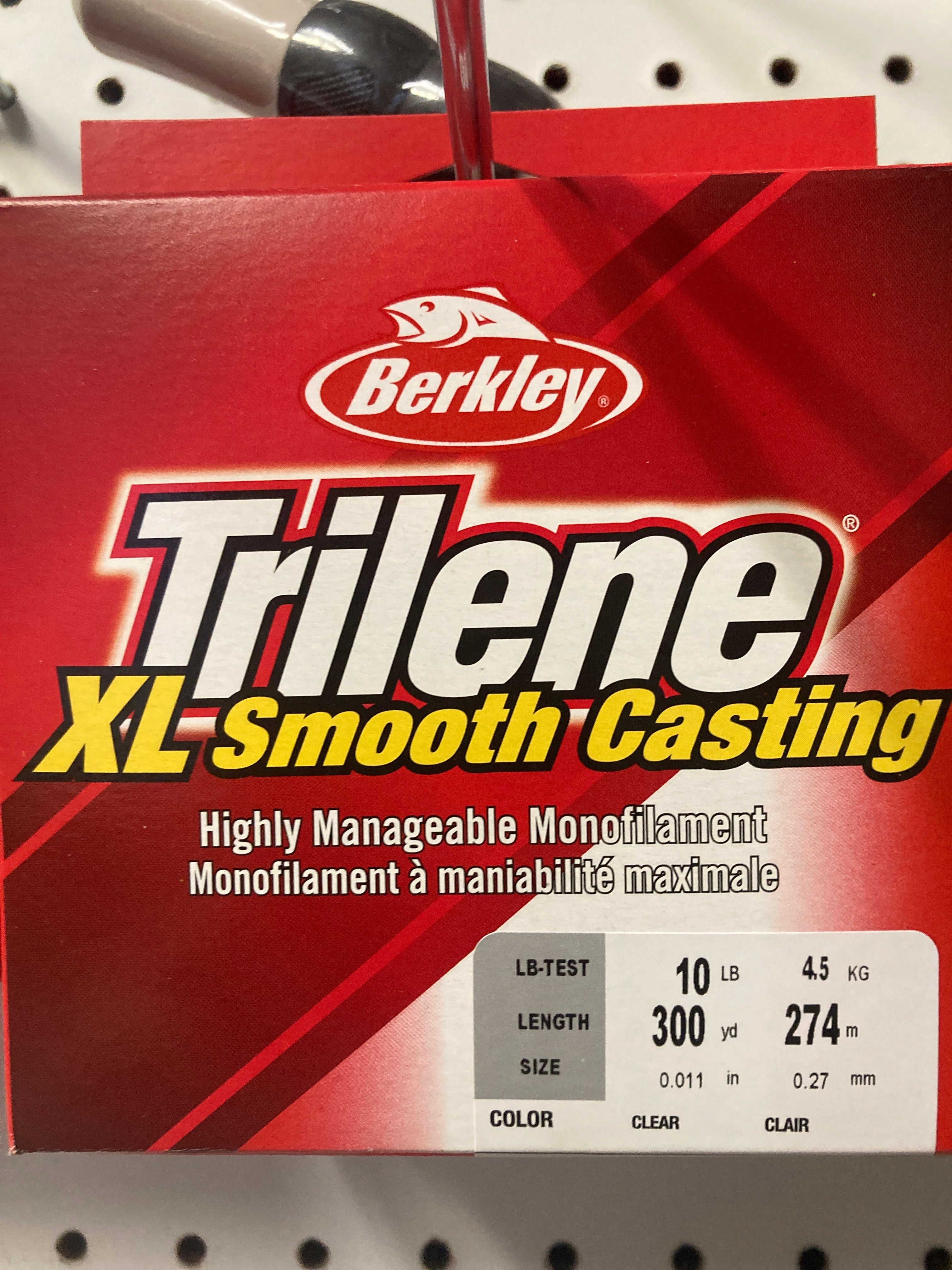 Berkley monofilament fishing line box, XL Smooth Casting, clear, 10 lb test