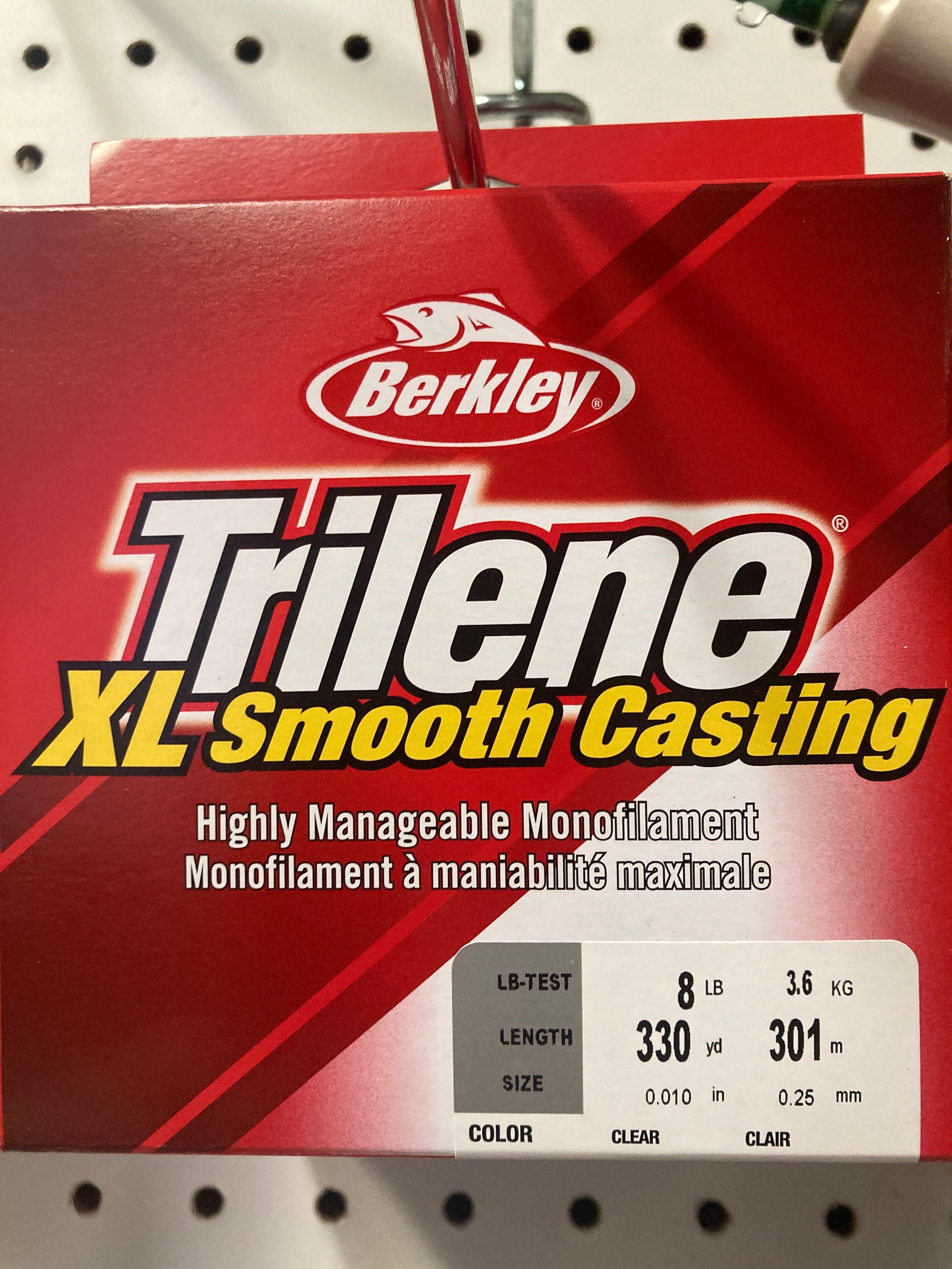 Berkley monofilament fishing line box, XL Smooth Casting, clear, 8 lb test