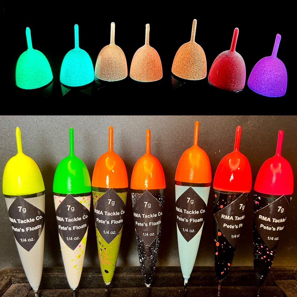 Leuchtende Angel-Floats, 7g, mehrere Farben nebeneinander