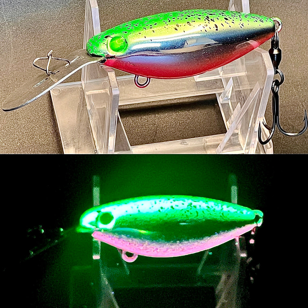 Troutermelon UV Not A Tot Rattling Trolling Plug 3x strong hook