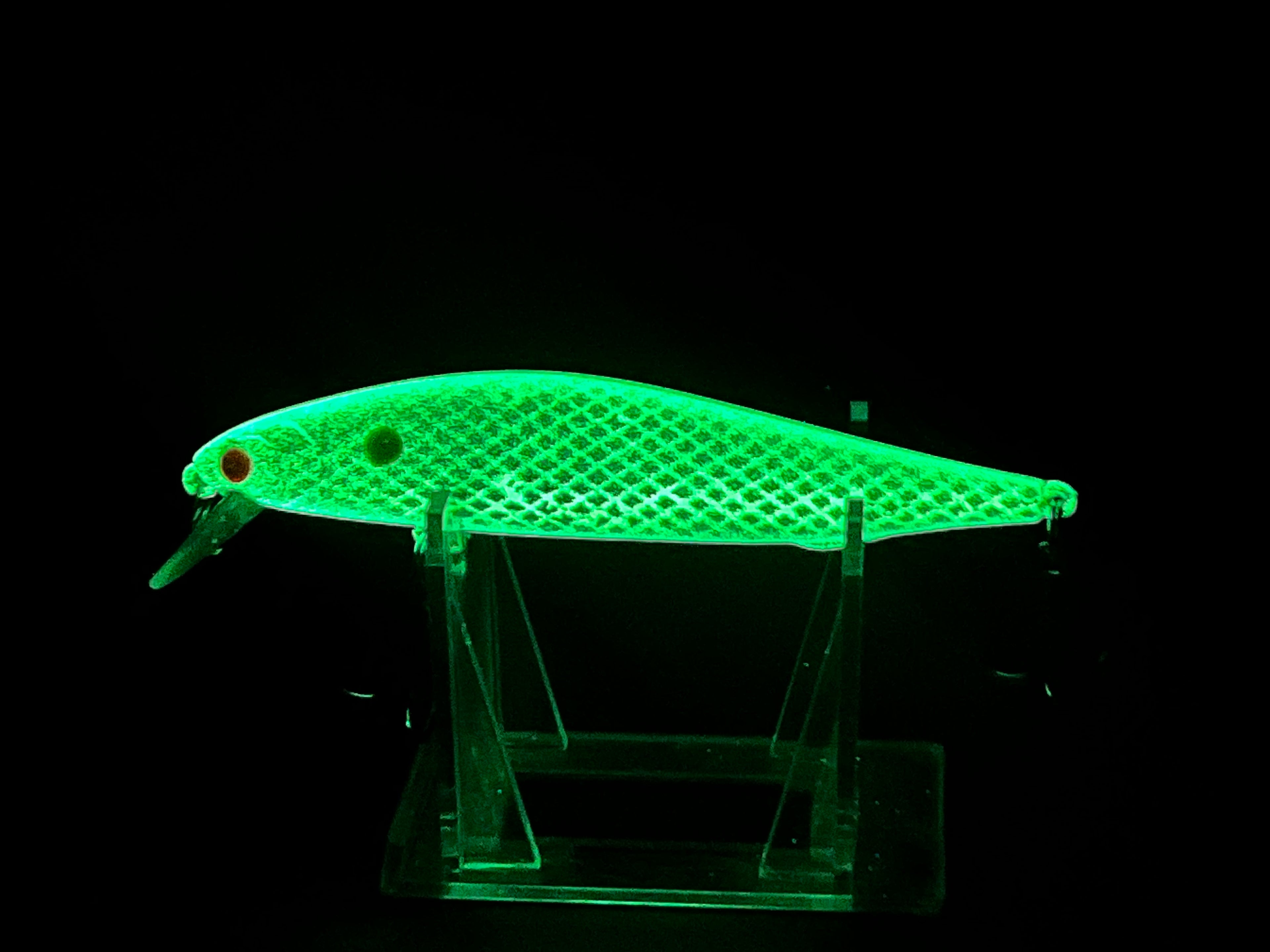 Fire Perch UV Super Glow Clickbait Series 4.25in 1/2 oz Jerkbait