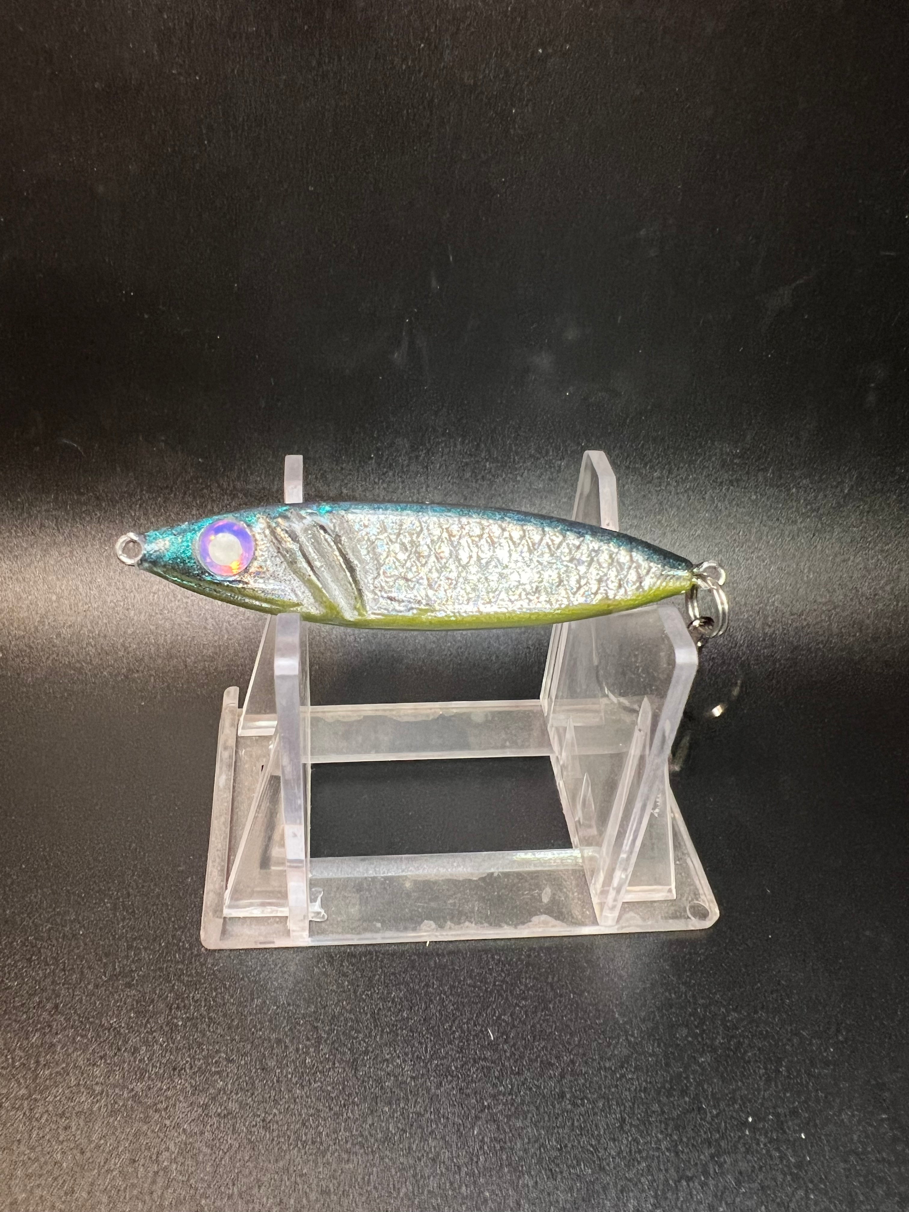 Chinook At The Disco 3/4 oz Jigging Spoon, silber mit grünblauem Kopf
