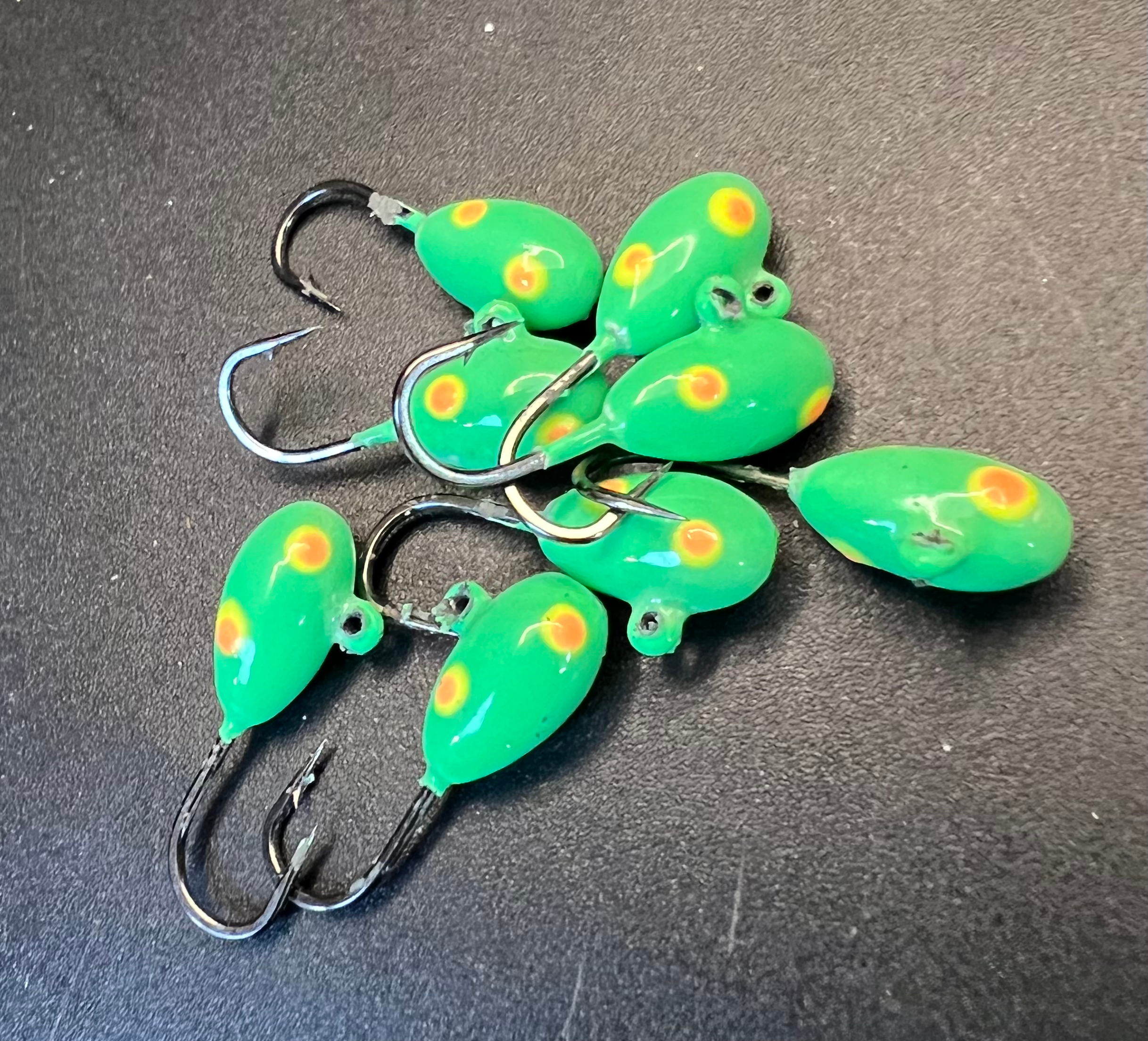 Biohazard UV Glow 1/16 Steelhead / Ice Jig #10 3x  strong Voodoo hook image 0