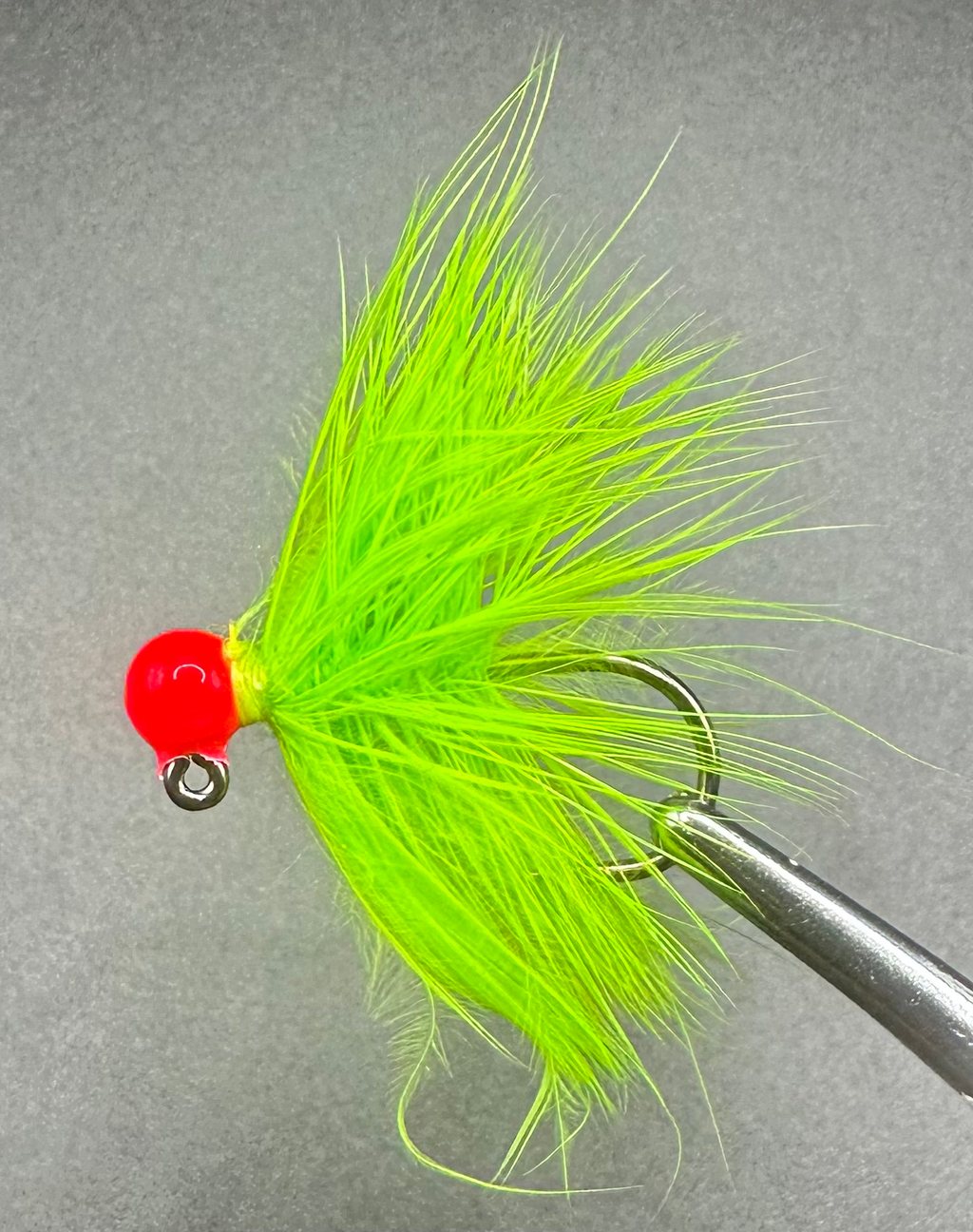 Toxic Watermelon  1/32 oz Steelhead Hair Jig  #4 Hook image 0