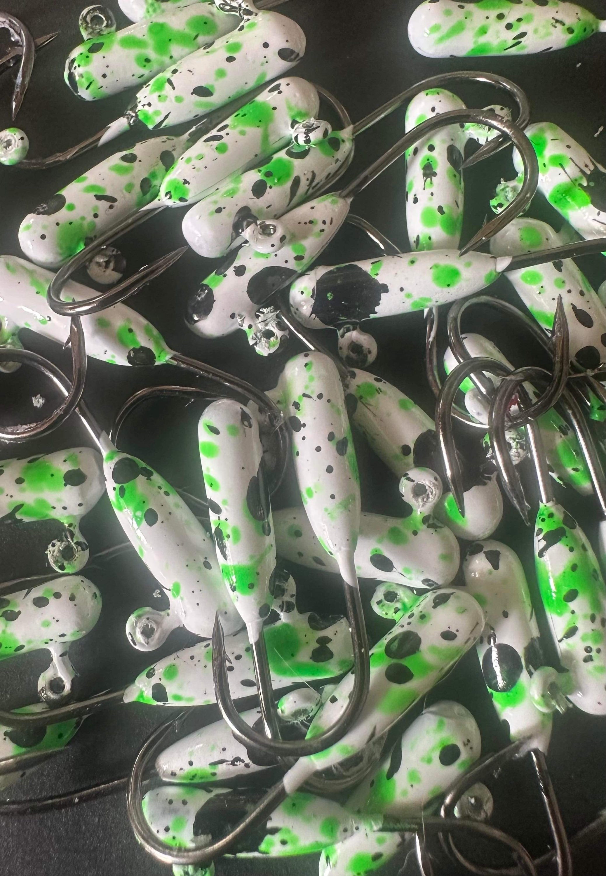 Green Splat UV 1/16oz Steelhead Tube Jig #4 3X Strong Voodoo Hook image 0