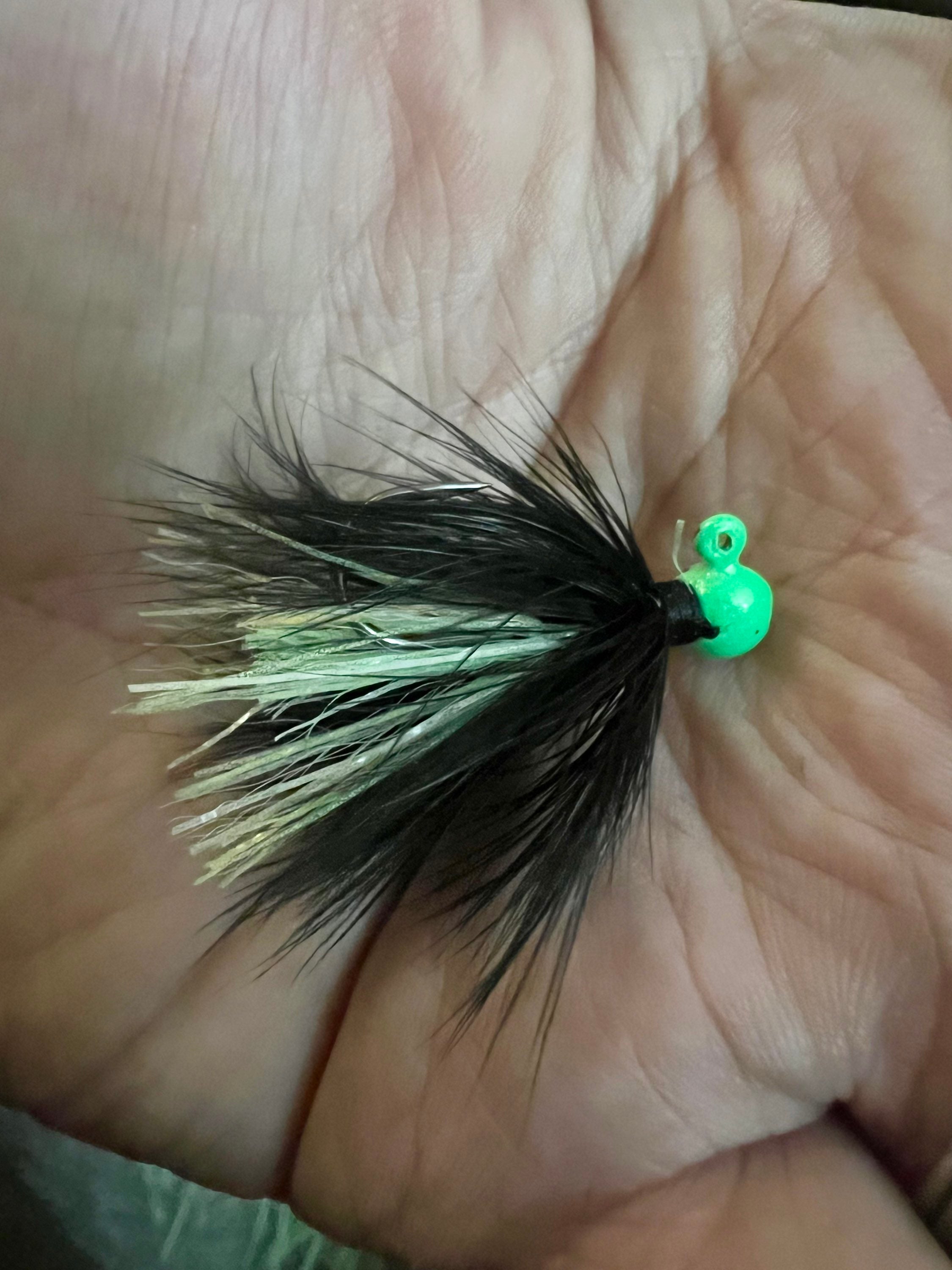 Ecto Cooler 1/32 oz  Glow In The Dark UV Steelhead Hair Jig  #4  3x Strong Hook image 2