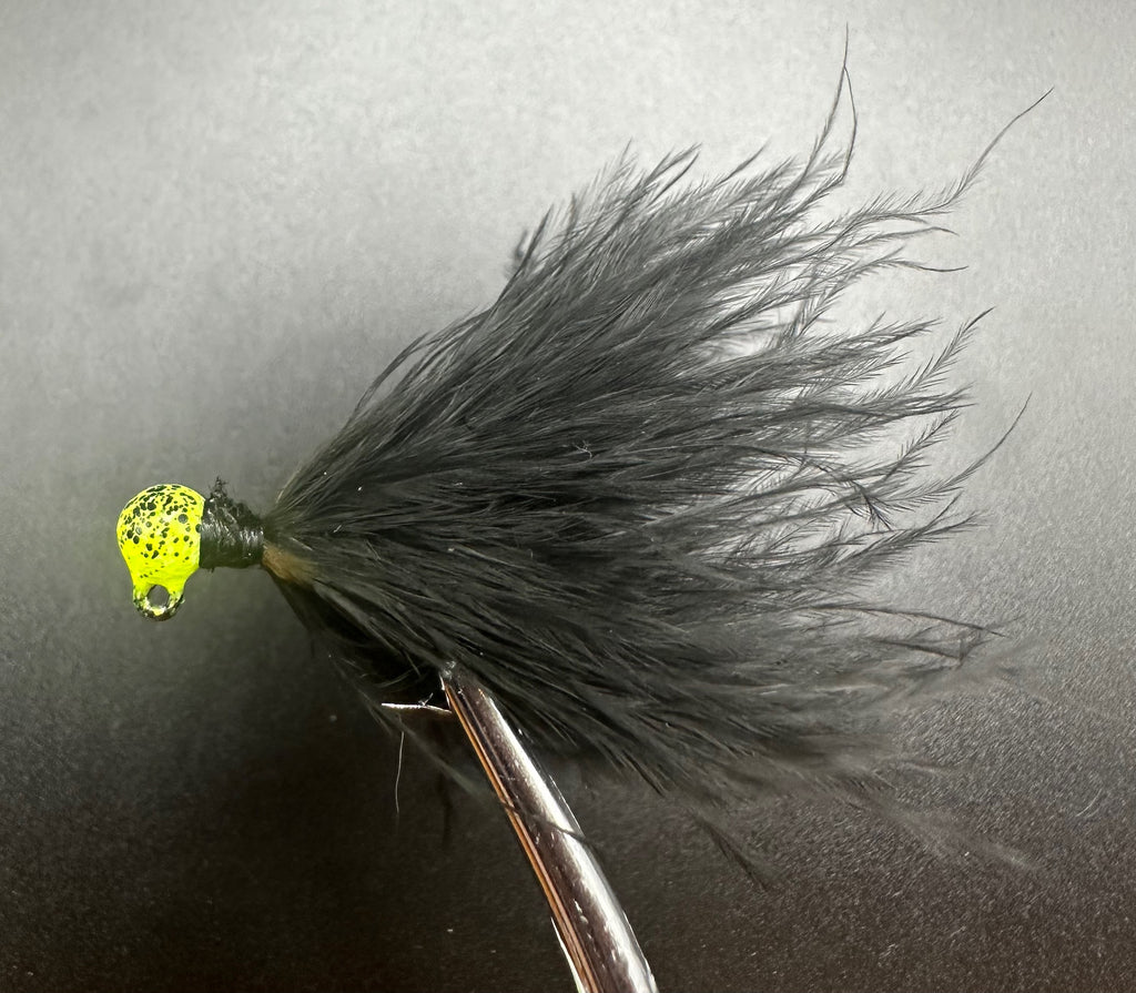Hairy Lemon Pepper 1/32 oz Maribou Steelhead Jig  #4 Hook image 0