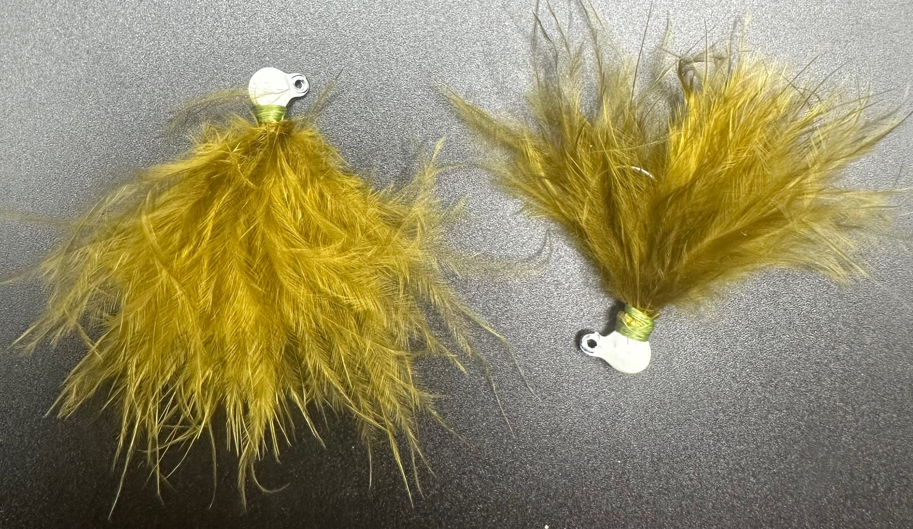 Olive Burger  1/32 oz Maribou Steelhead Jig  #4 Hook image 1