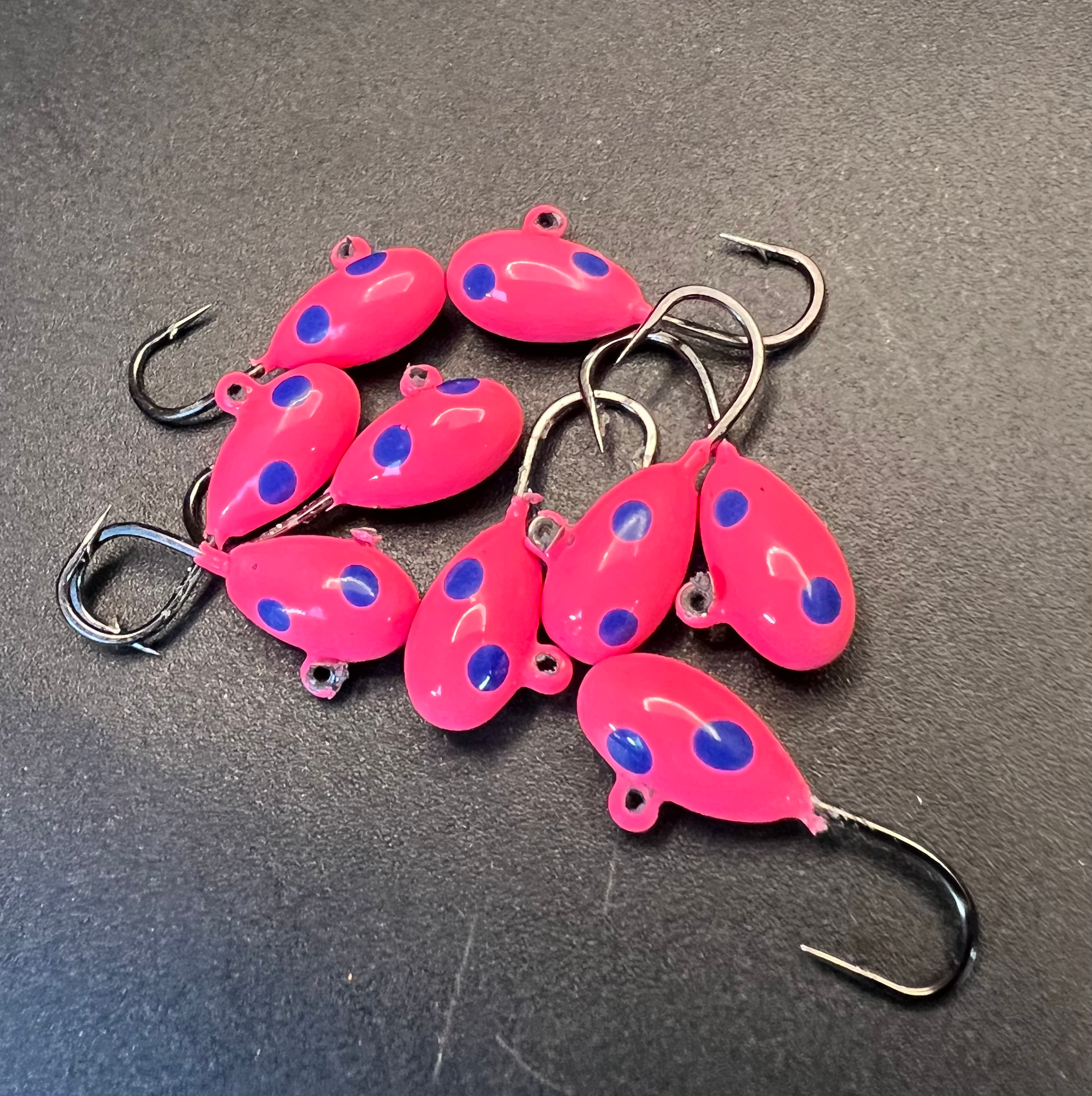 Cotton Candy UV Glow 1/16 Steelhead / Ice Jig #10 3x strong Voodoo hook
