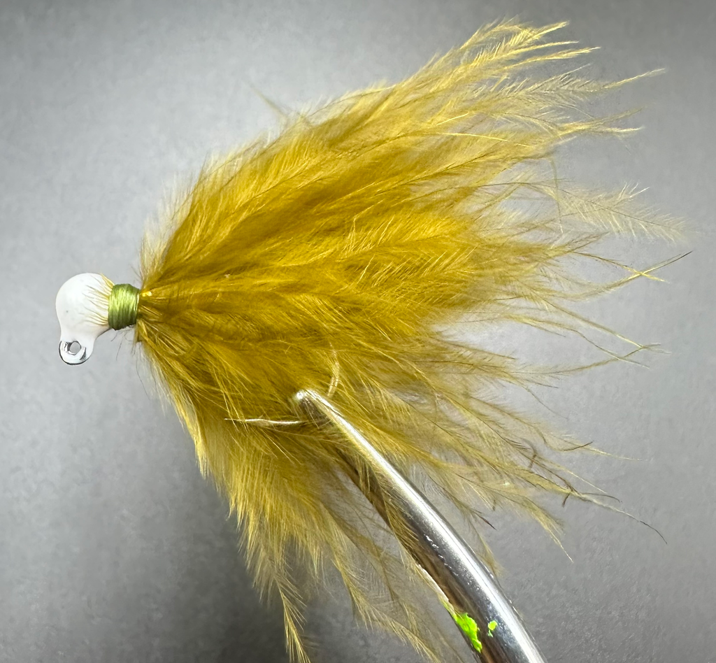 Olive Burger  1/32 oz Maribou Steelhead Jig  #4 Hook image 0