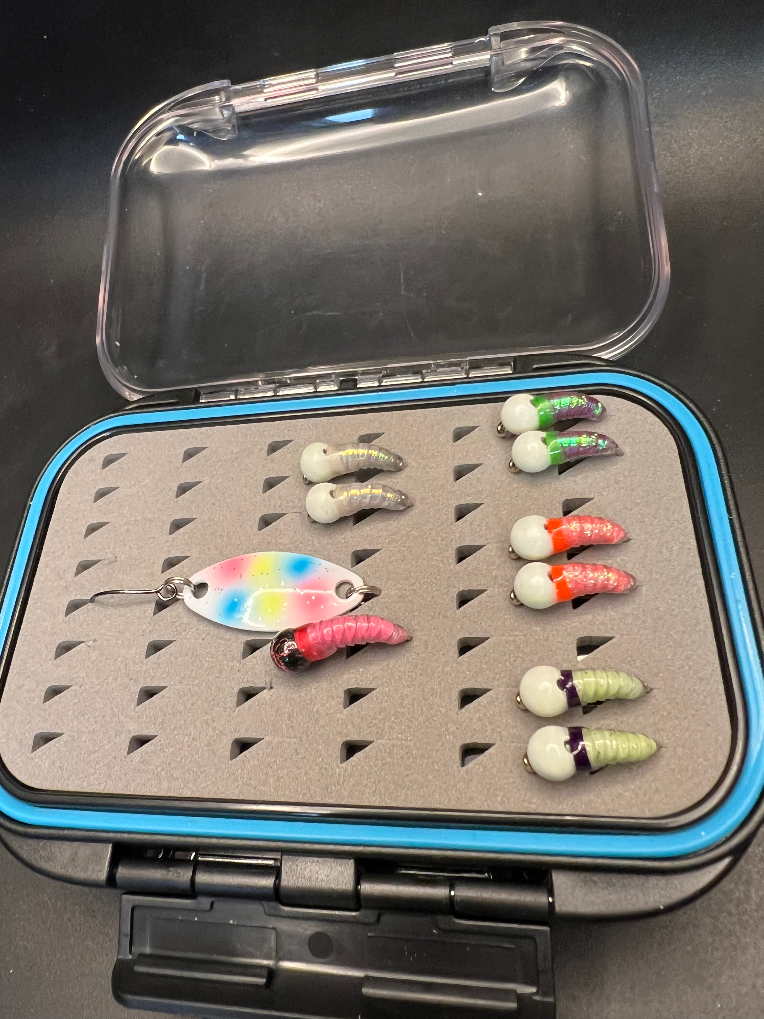 RMA X Northwoods Ice Jig Box Double Sided Jig Box 3x  strong Voodoo hooks image 1