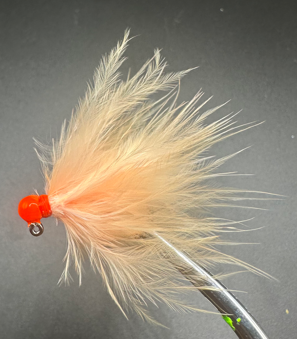 Peaches N’ Cream 1/32 oz Maribou Steelhead Jig  #4  3x Strong Voodoo Hook image 0